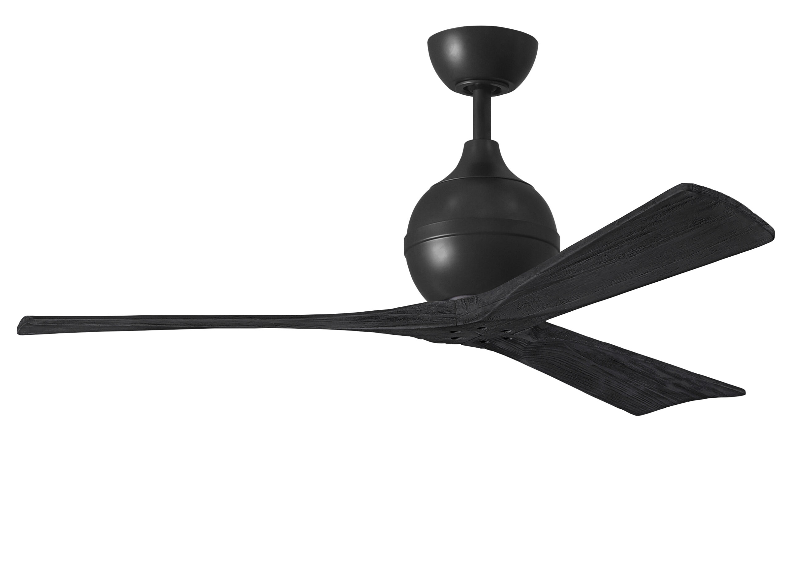 Irene-3 ceiling fan in matte black finish with 52
