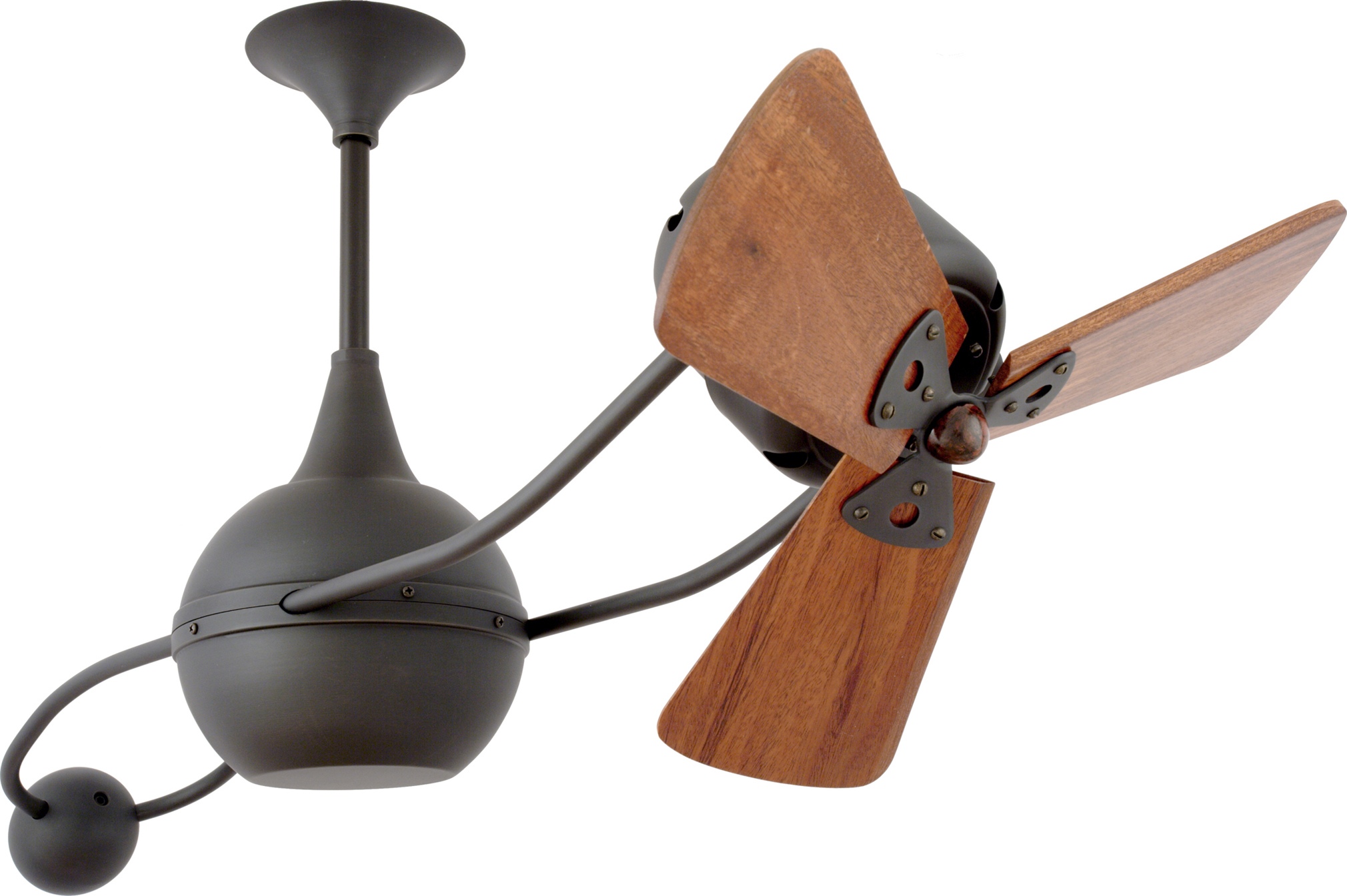 Brisa 2000 Ceiling Fan in Bronze Finish with Mahogany Wood Blades