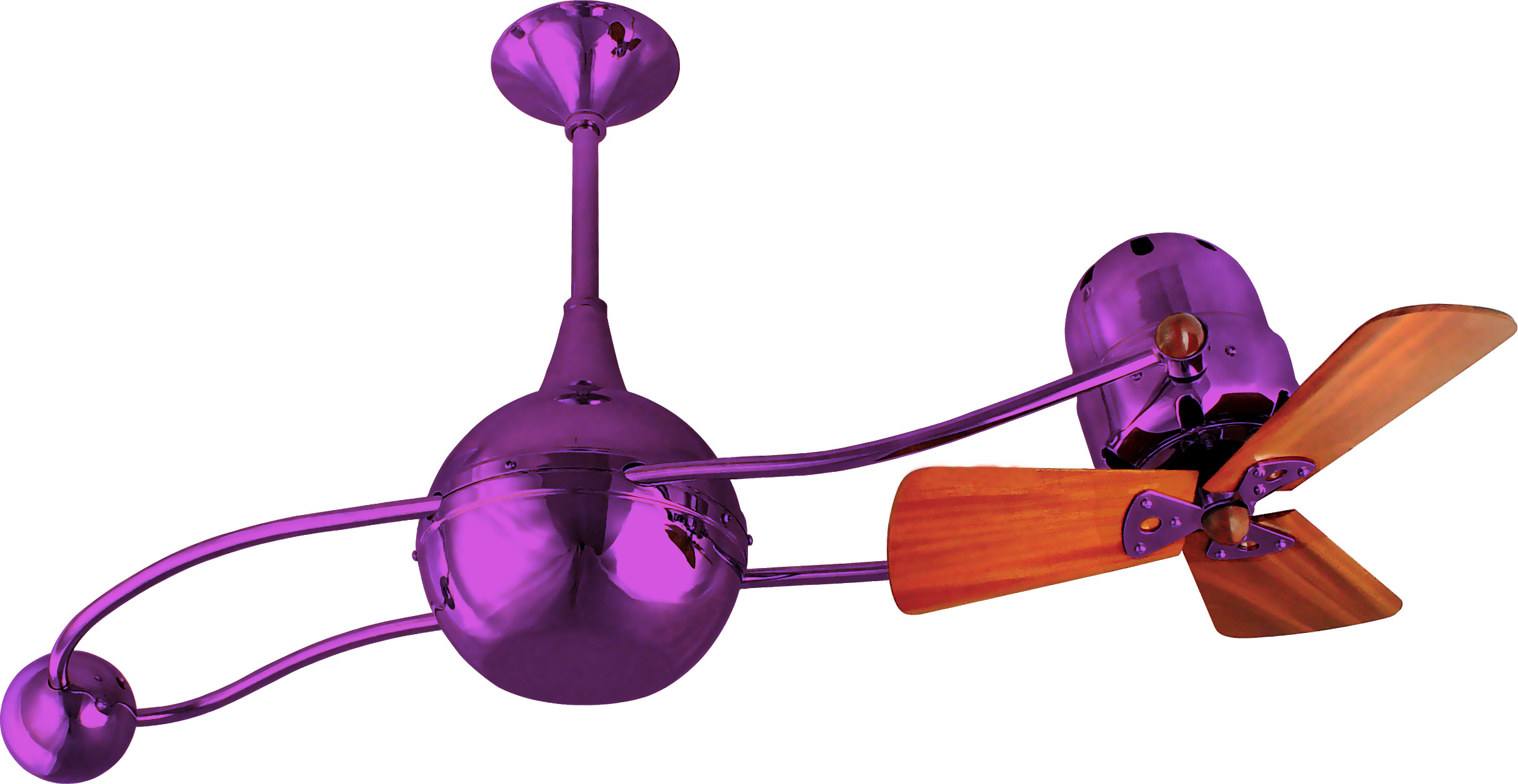 Brisa 2000 Ceiling Fan in Ametista / Light Purple Finish with Mahogany Wood Blades