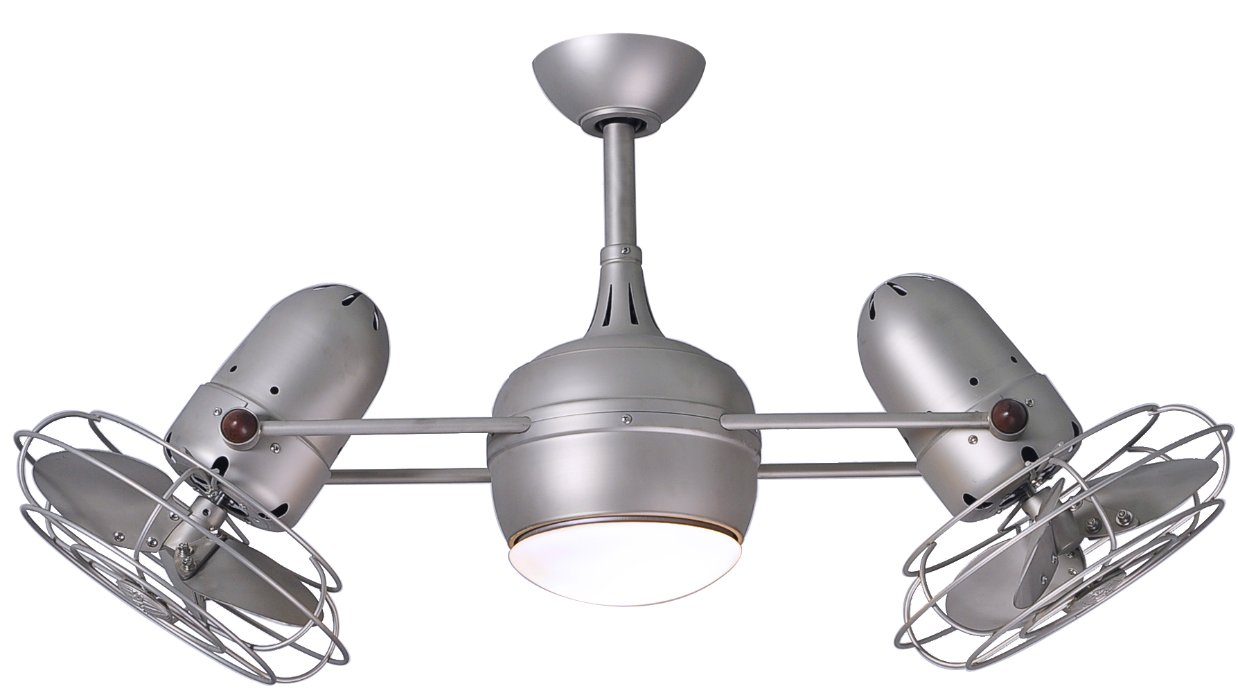 Dagny-LK rotational fan in Brushed Nickel with Metal blades made