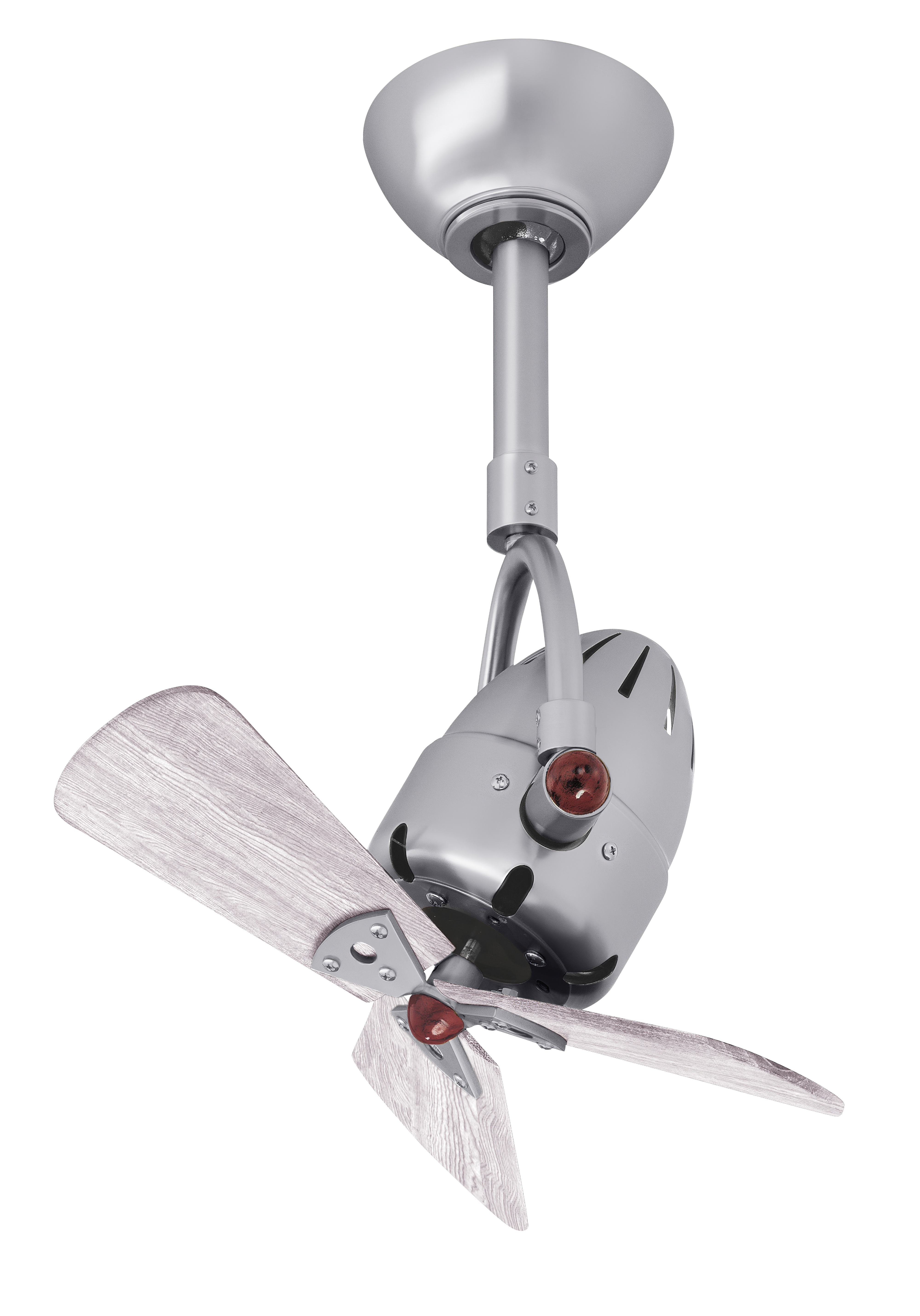 Diane ceiling fan in Brushed Nickel with Barn Wood blades