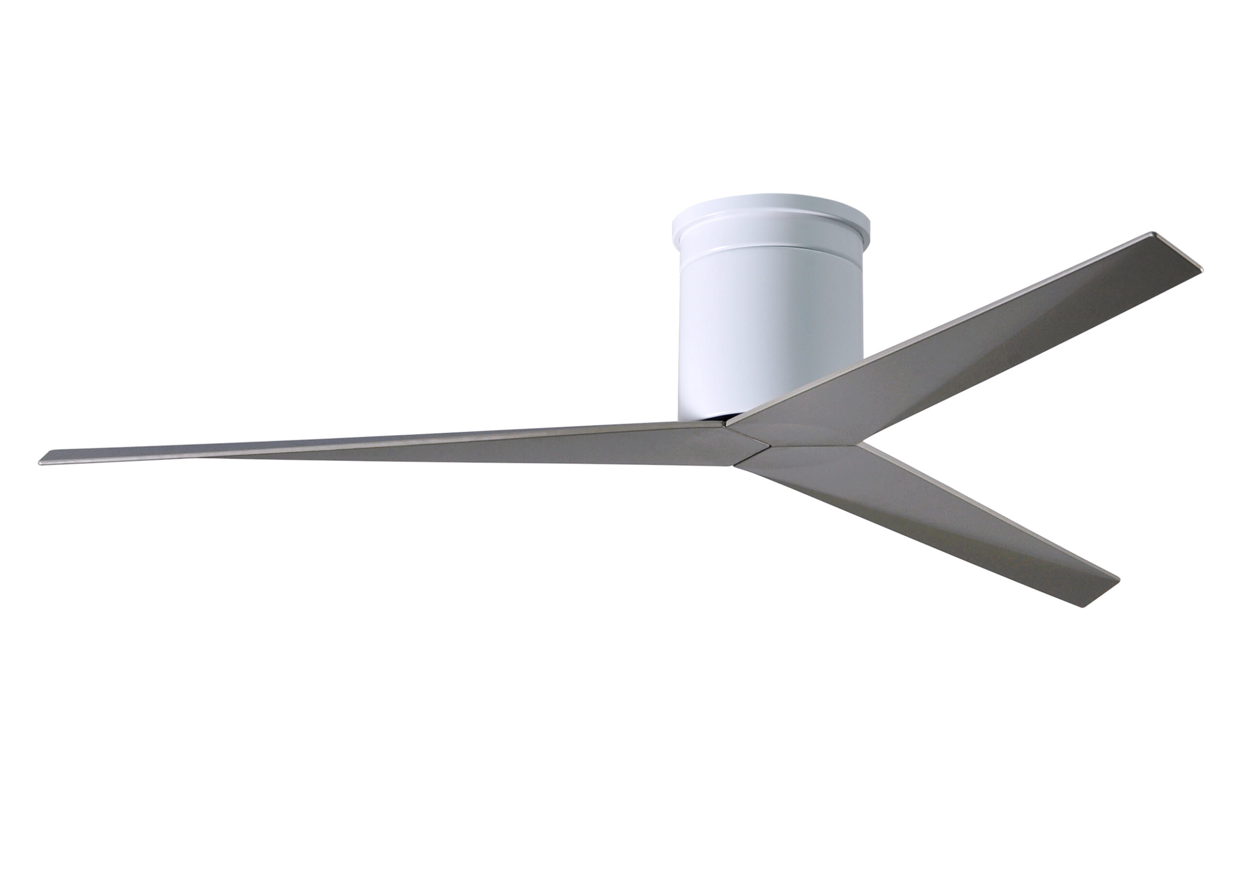 Eliza-H Ceiling Fan in Gloss White with Brushed Nickel Blades