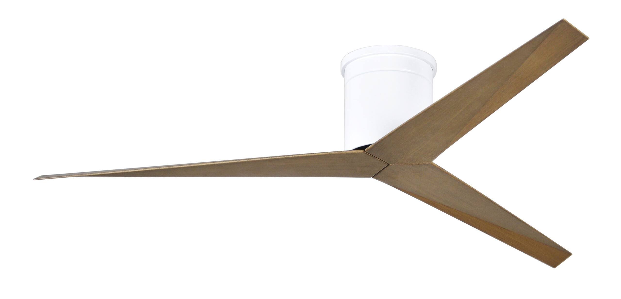 Eliza-H Ceiling Fan in Gloss White with Gray Ash Blades
