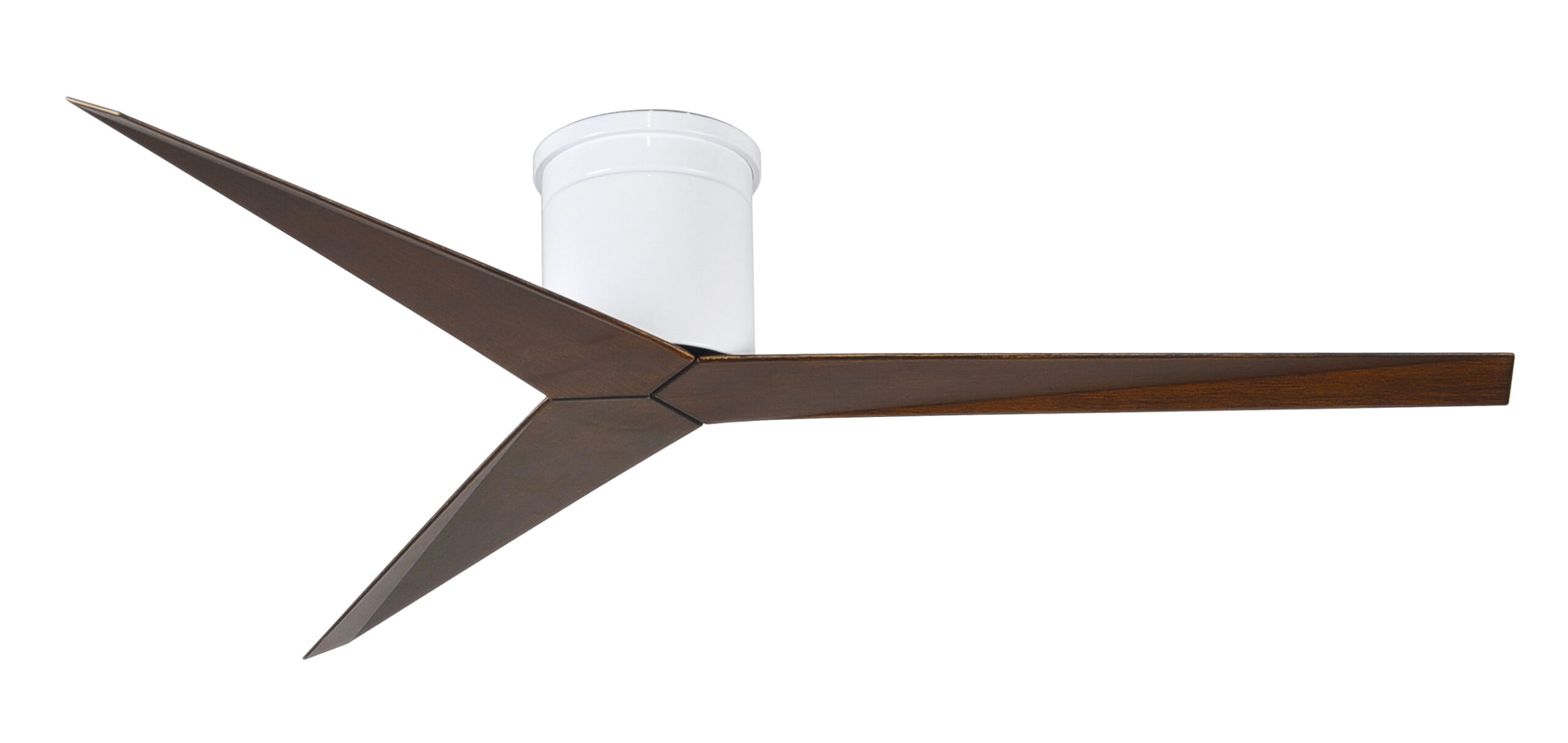 Eliza-H Ceiling Fan in Gloss White with Walnut Blades