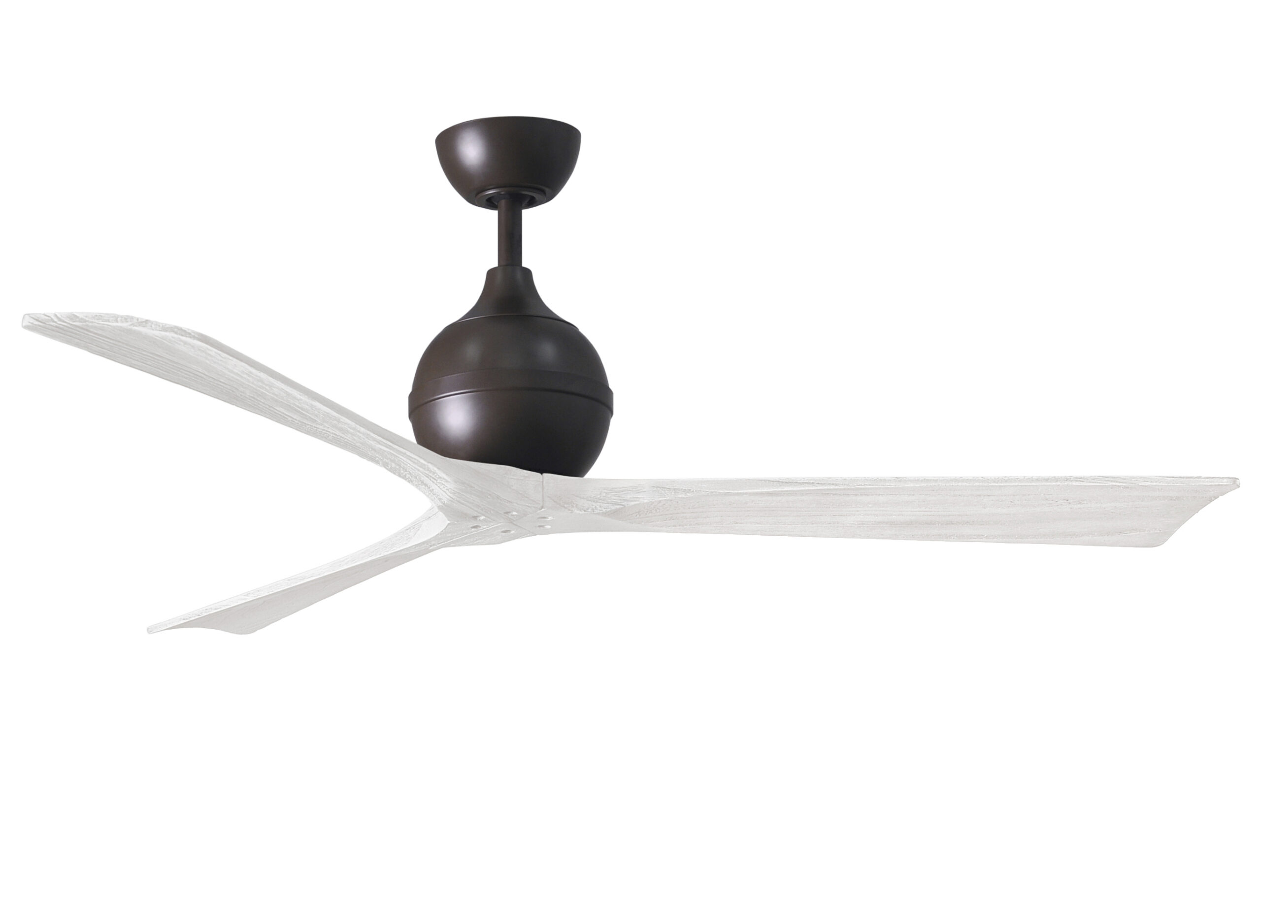 Irene-3 Ceiling Fan in Textured Bronze with 60” Matte White Blades