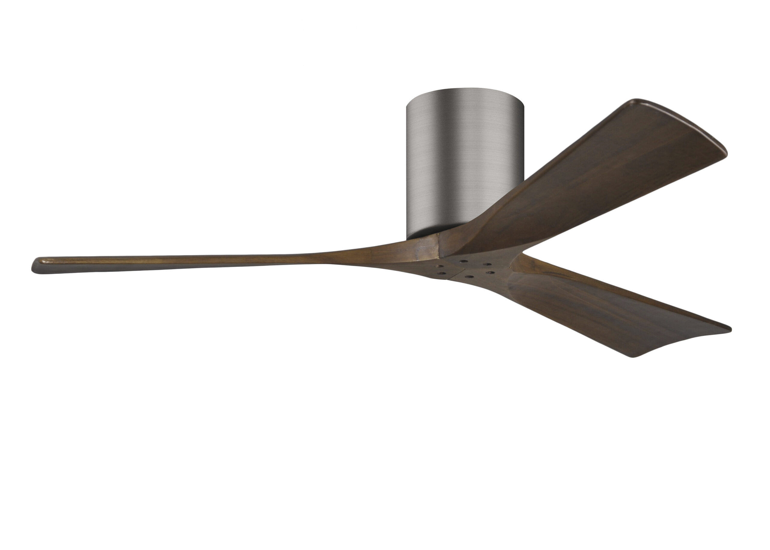 Irene-3H ceiling fan in Brushed Pewter finish with 52" Walnut bl
