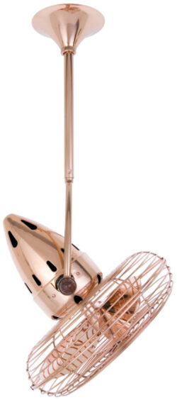 Jarold Direcional Ceiling Fan in Polished Copper Finish with Metal Blades with Decorative Guard