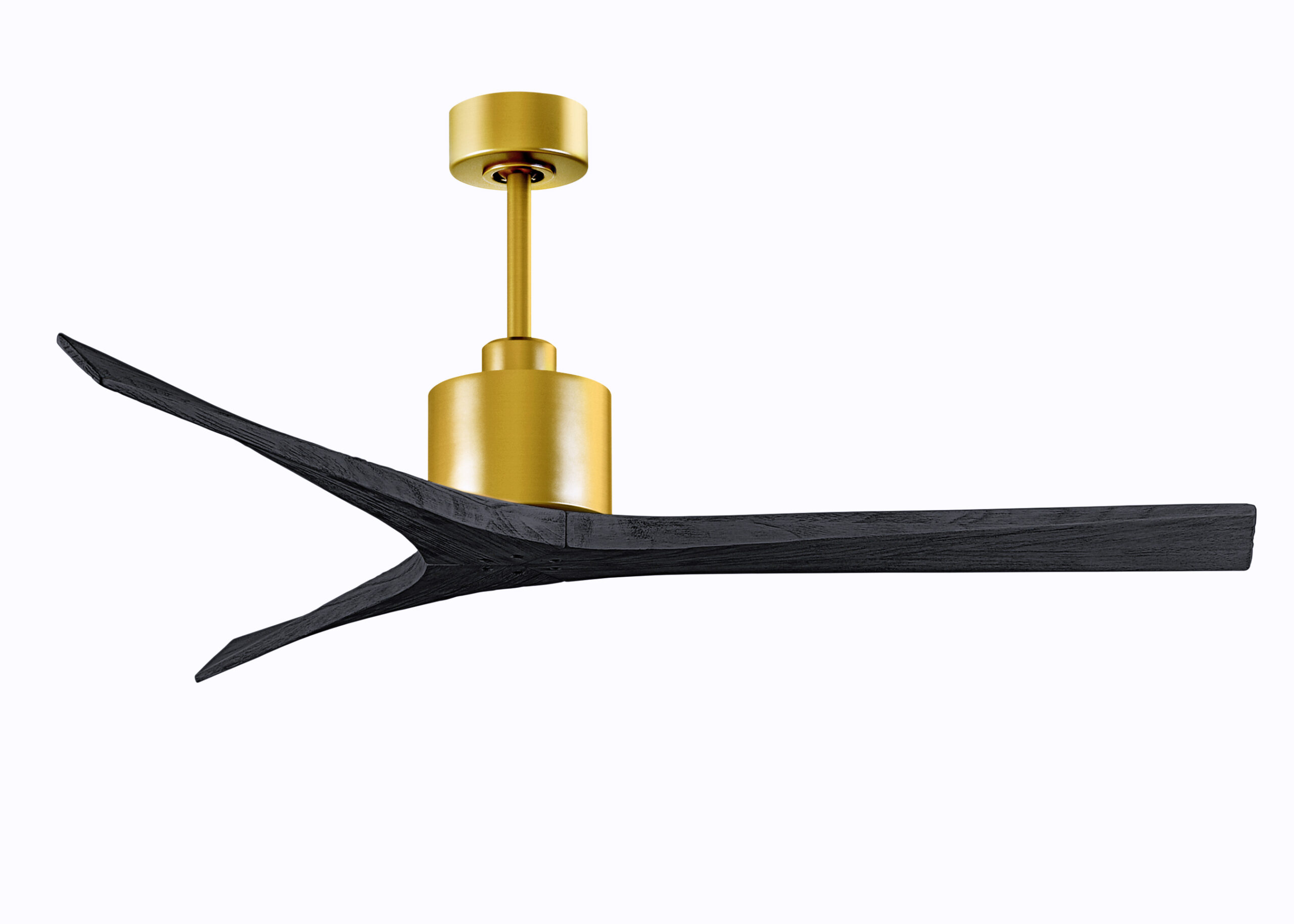 Mollywood Ceiling Fan in Brushed Brass with 60” Matte Black Blades