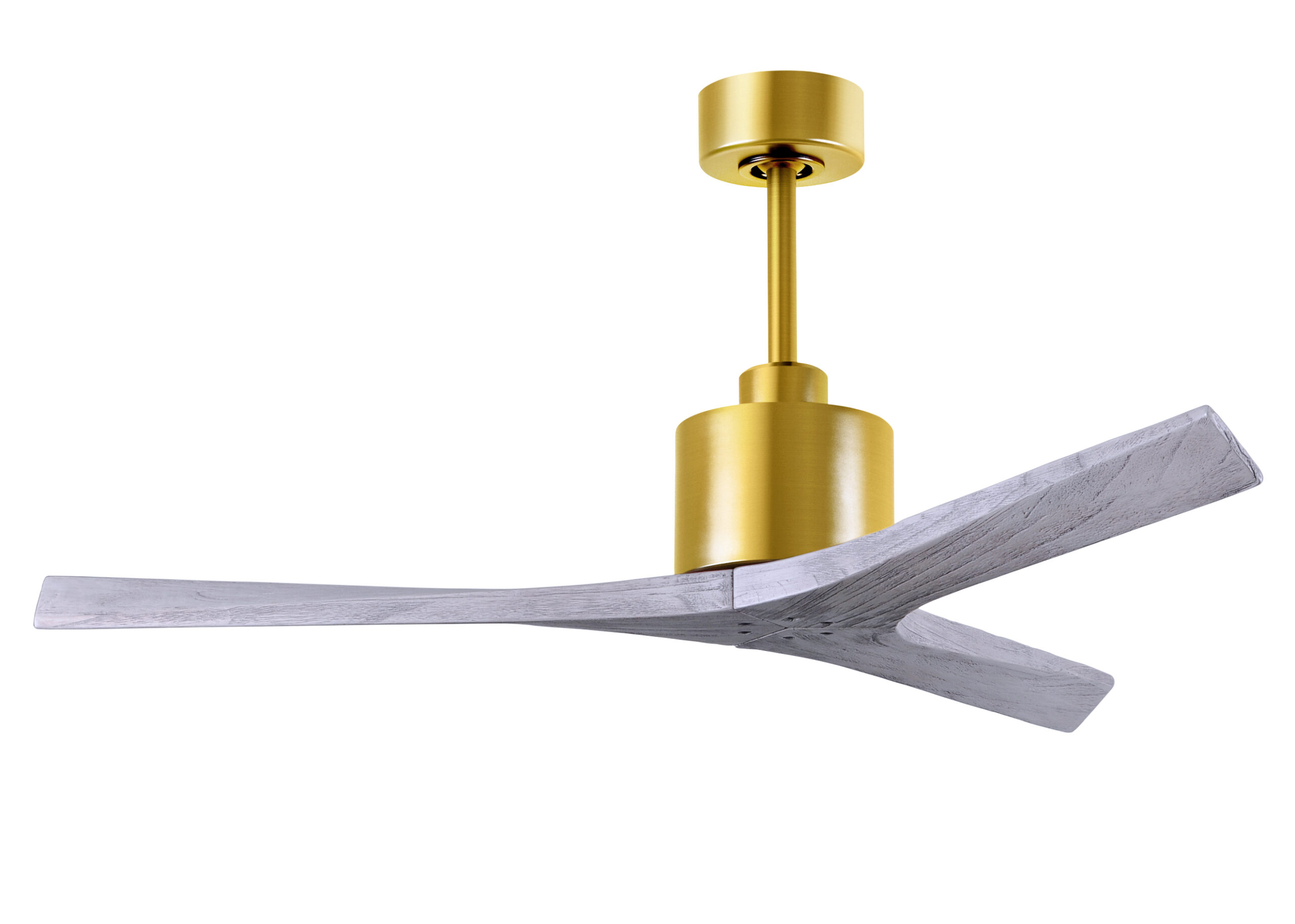 Mollywood Ceiling Fan in Brushed Brass with 52” Barn Wood Blades