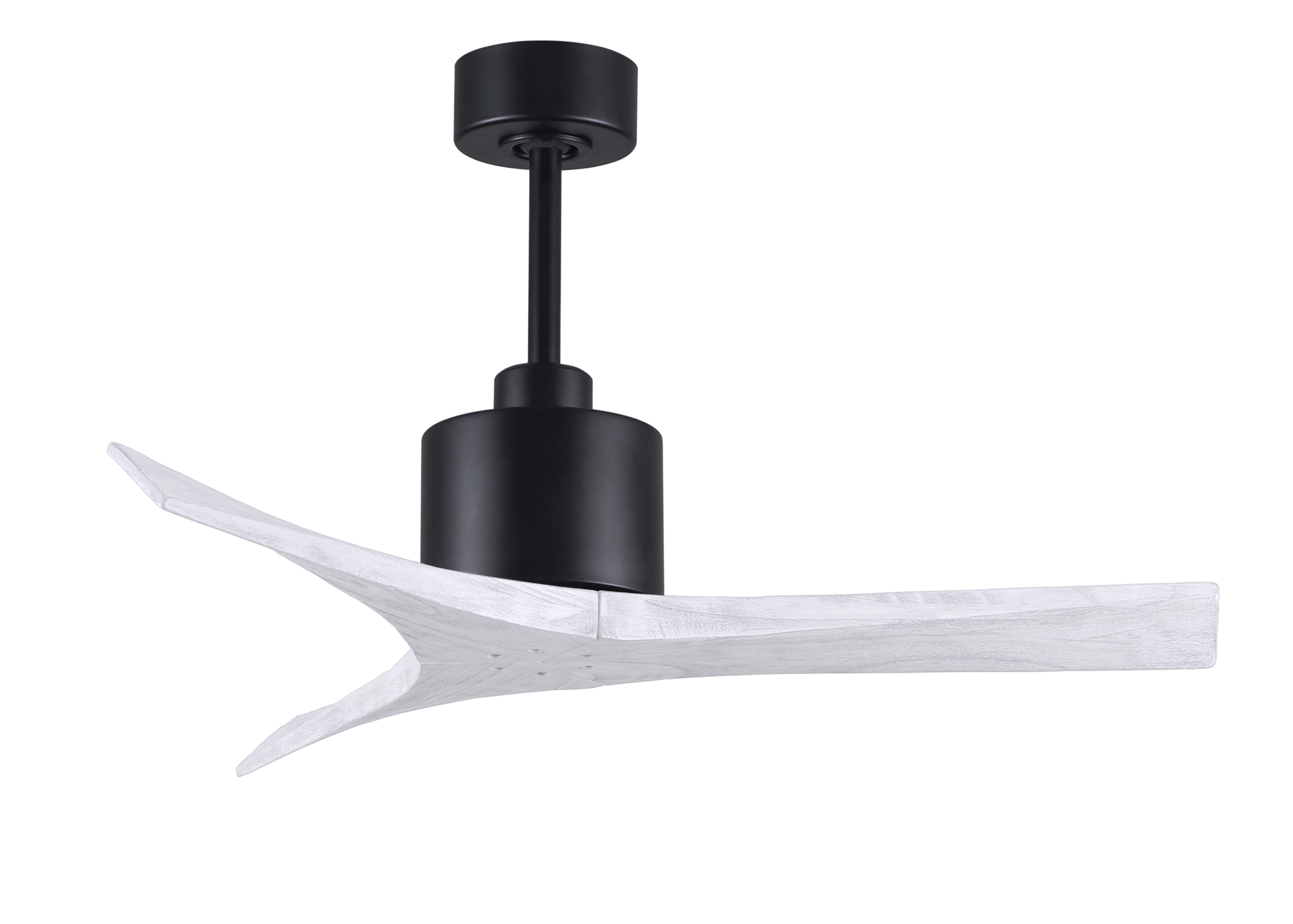 Mollywood Ceiling Fan in Matte Black with 42” Matte White Blades