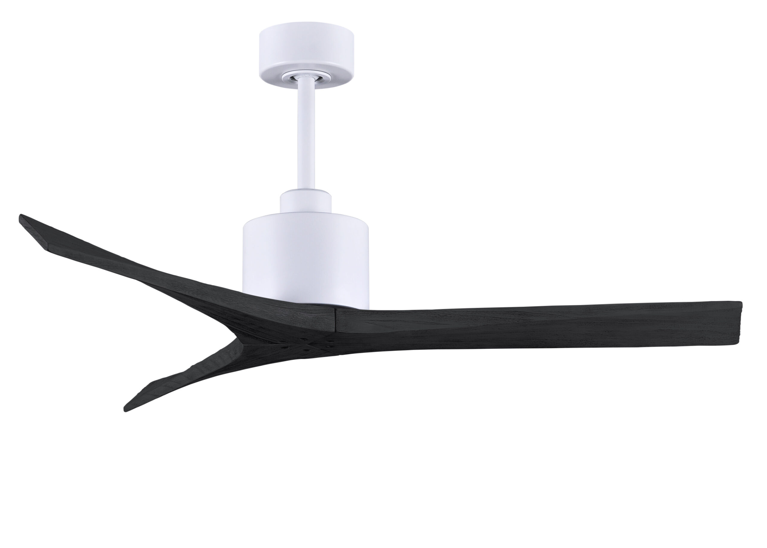 Mollywood Ceiling Fan in Matte White with 52” Matte Black Blades