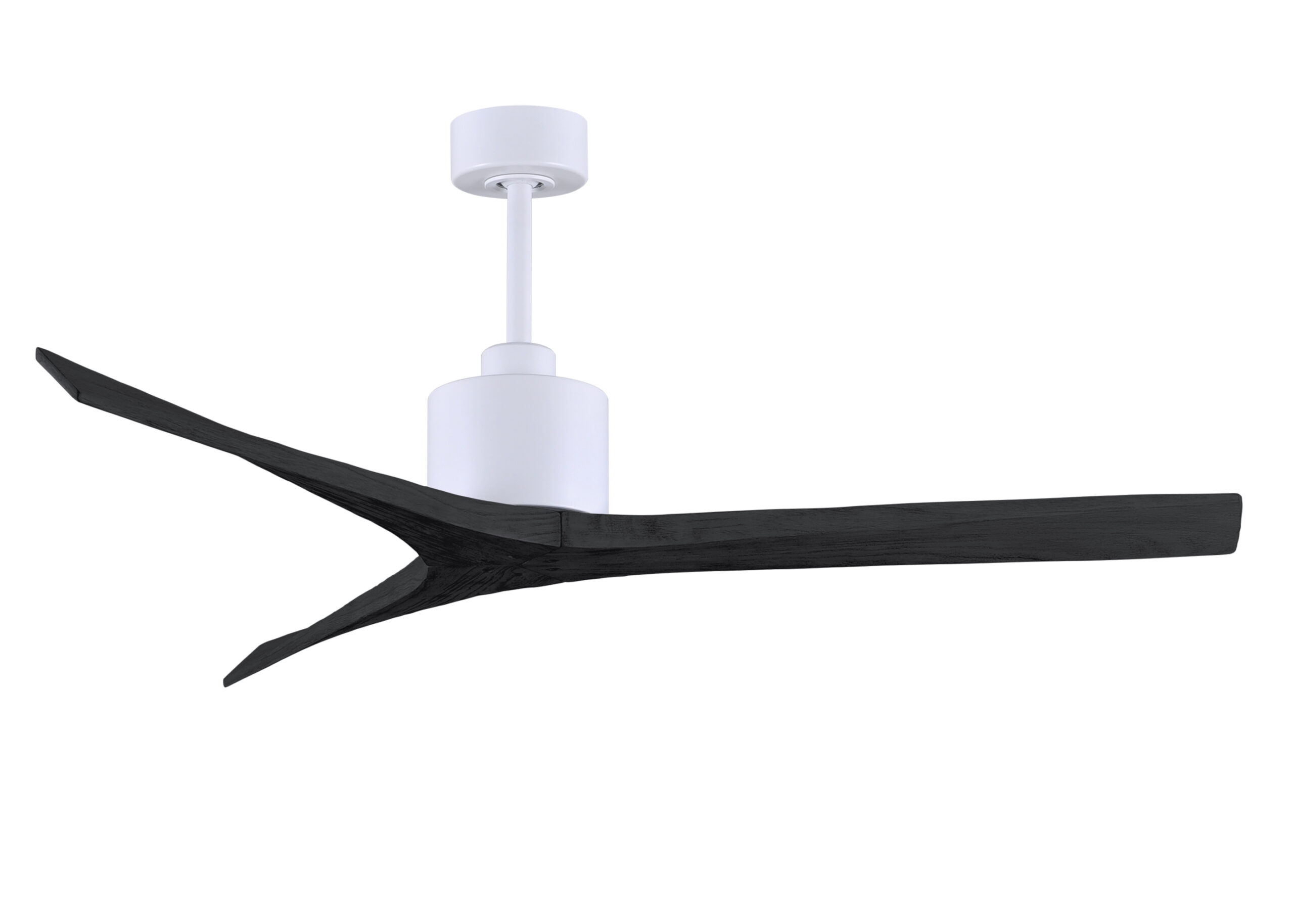 Mollywood Ceiling Fan in Matte White with 60” Matte Black Blades