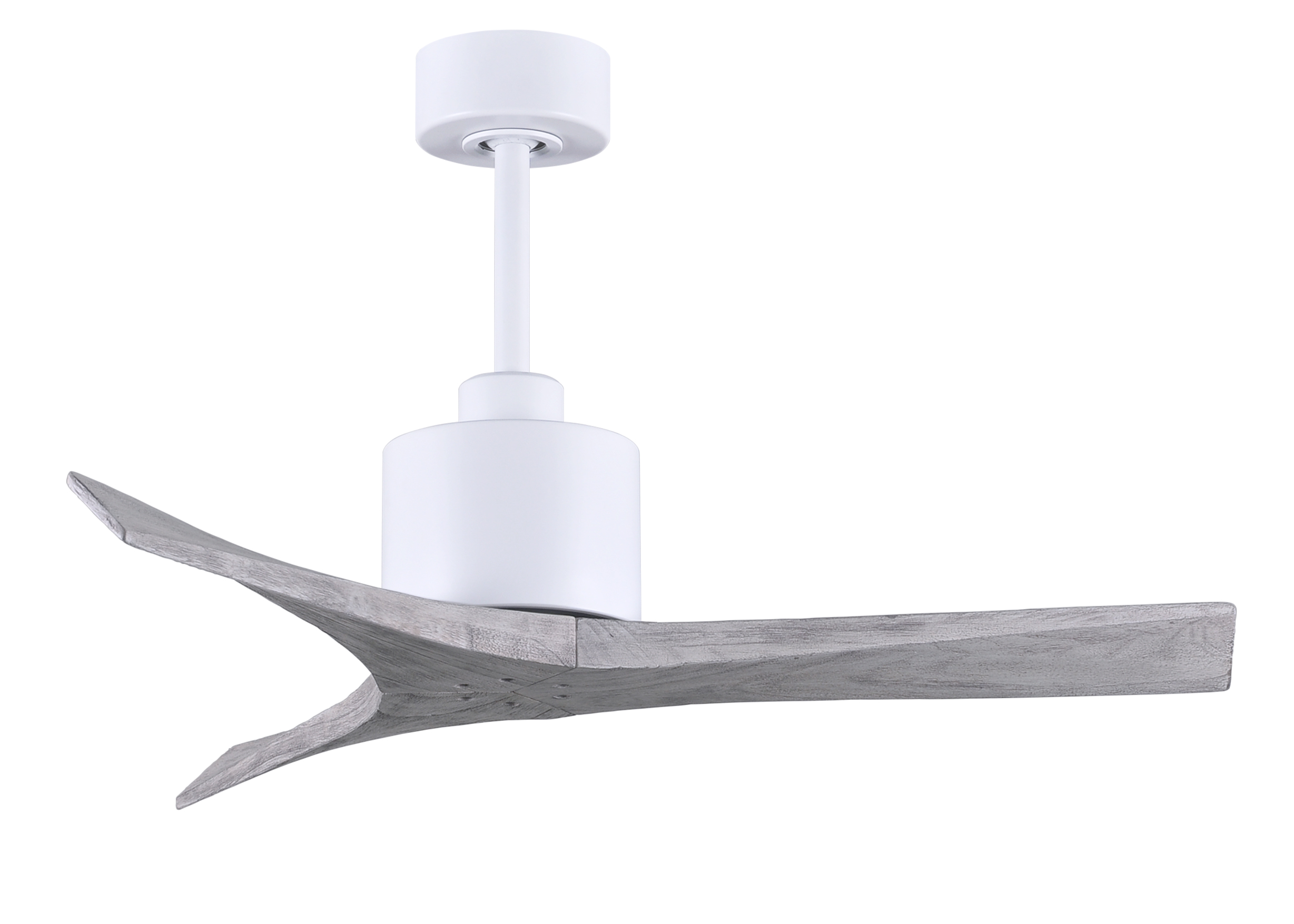 Mollywood Ceiling Fan in Matte White with 42” Barn Wood Blades