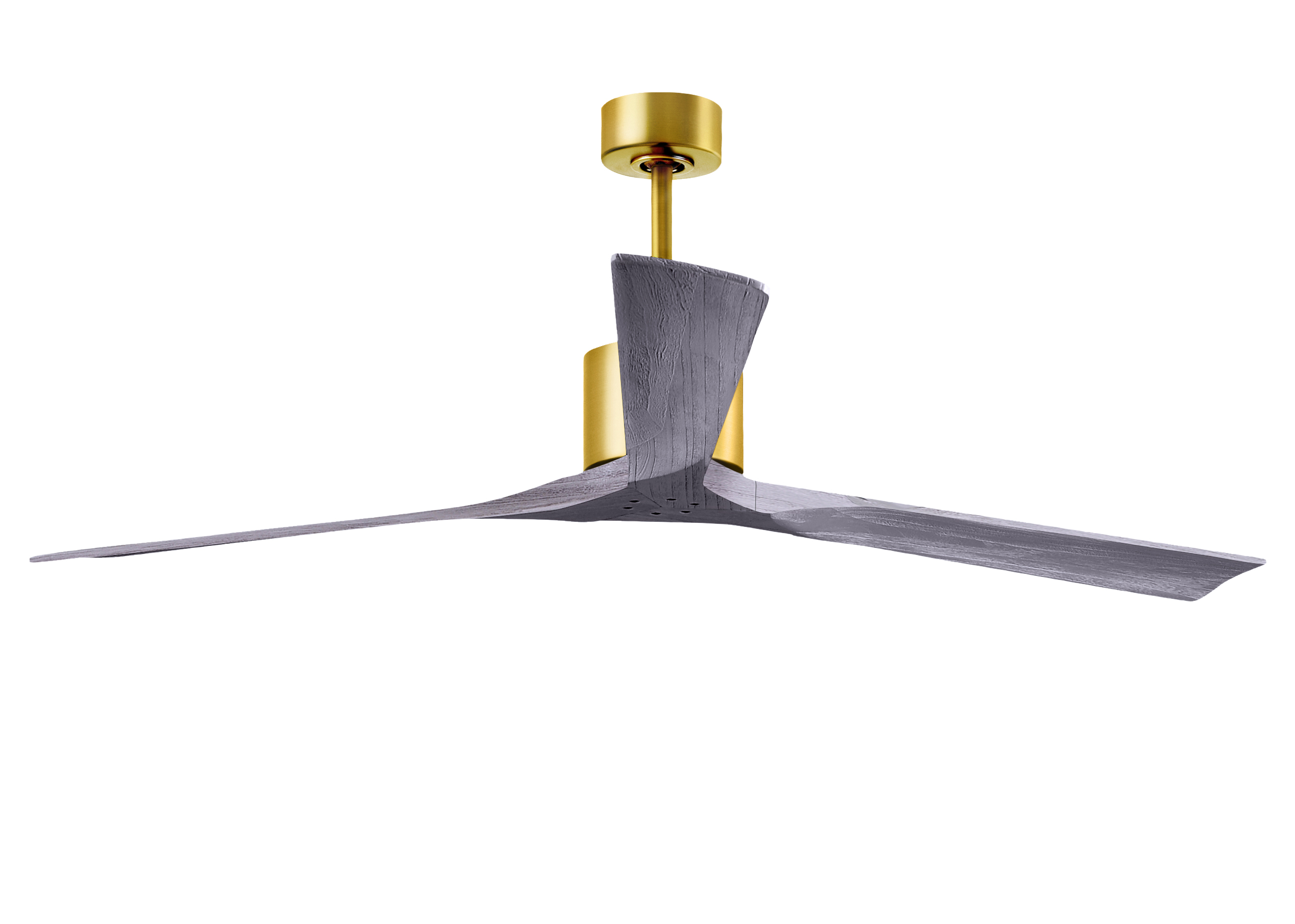 Nan XL Ceiling Fan in Brushed Brass with 72” Barn Wood Blades