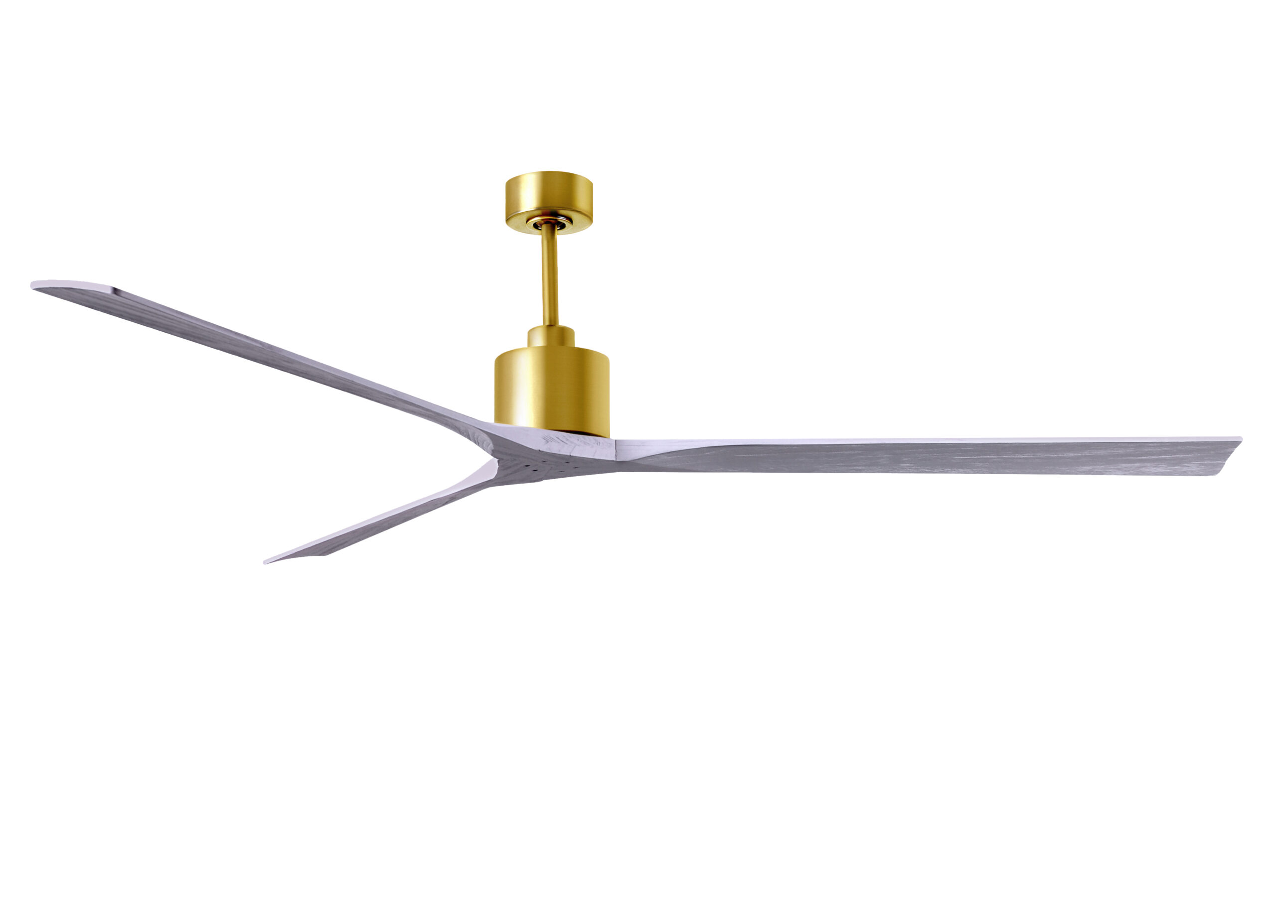 Nan XL Ceiling Fan in Brushed Brass with 90” Barn Wood Blades