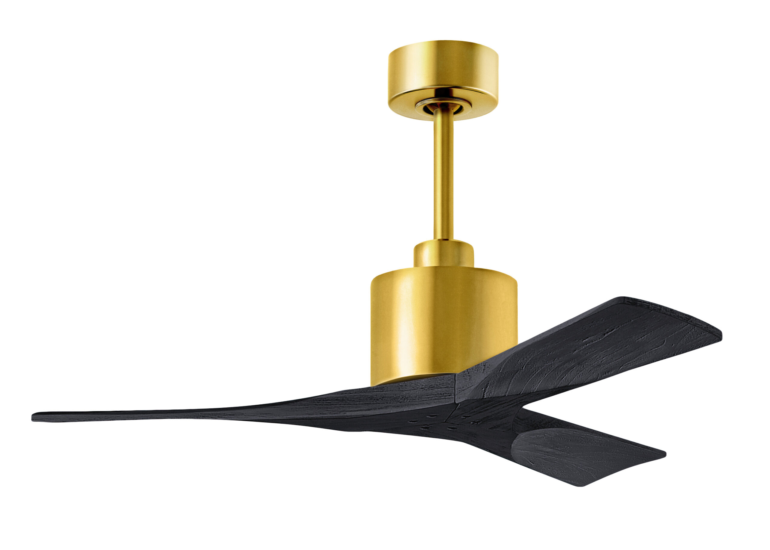 Nan Ceiling Fan in Brushed Brass with 42” Matte Black Blades