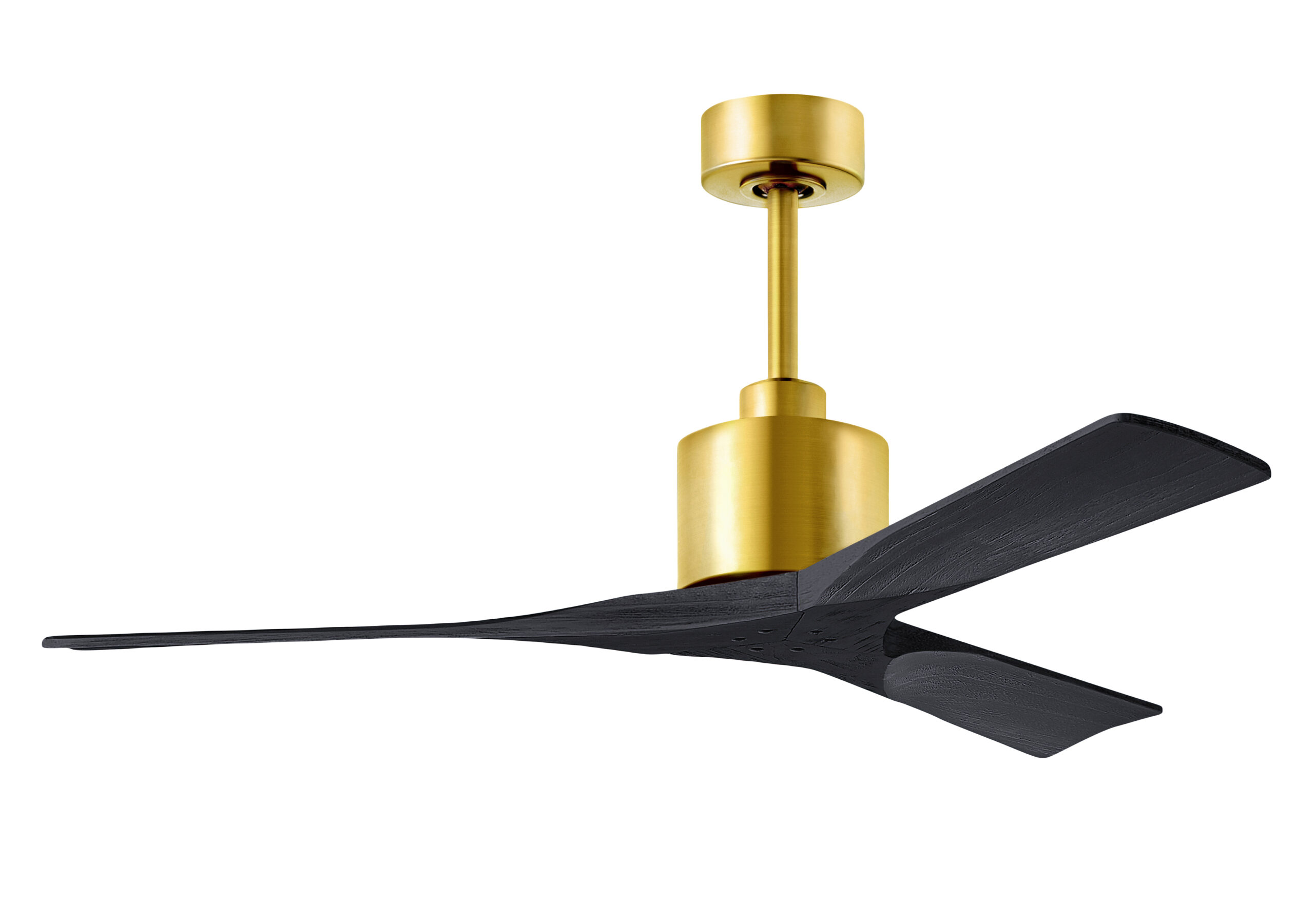 Nan Ceiling Fan in Brushed Brass with 52” Matte Black Blades