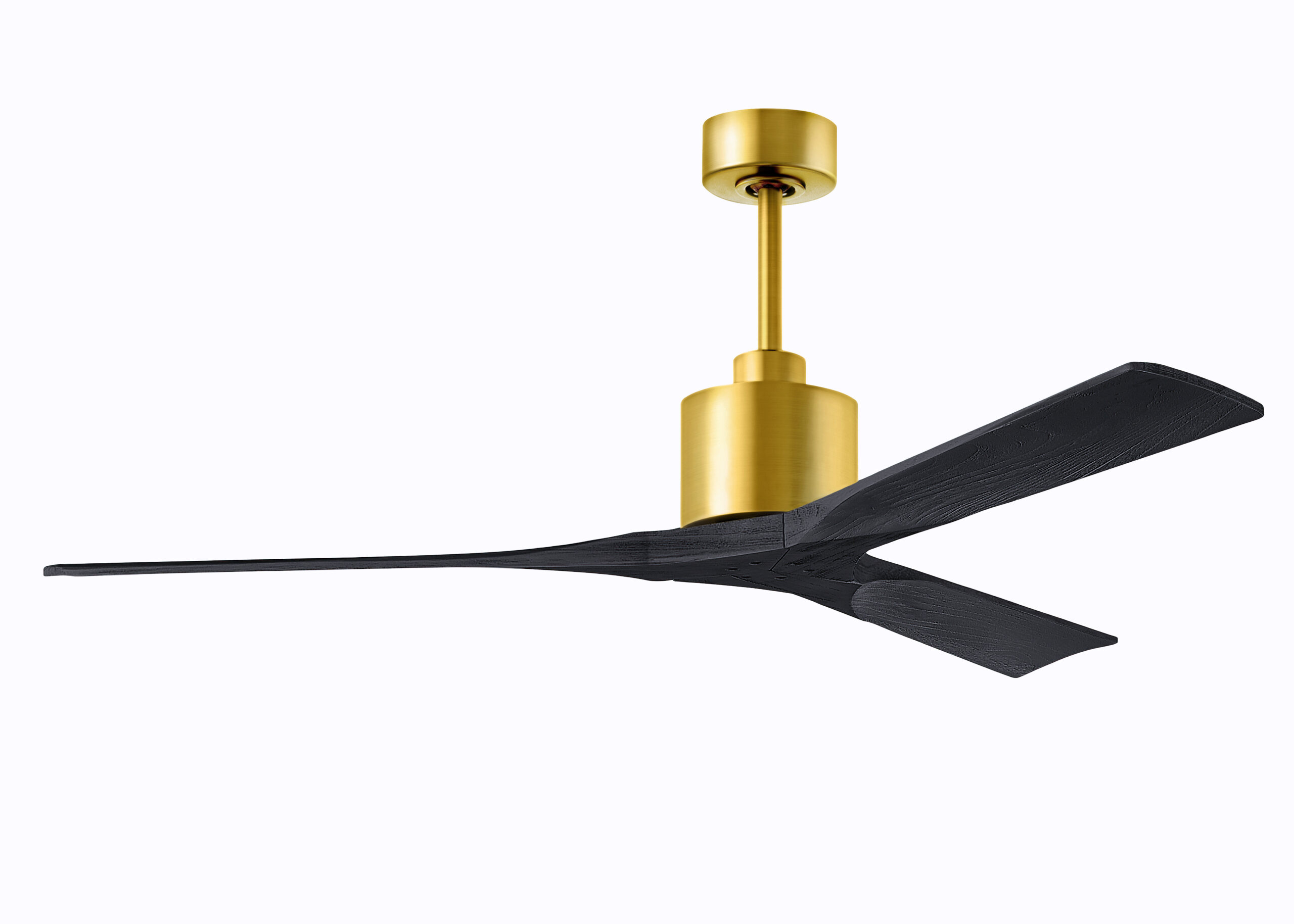 Nan Ceiling Fan in Brushed Brass with 60” Matte Black Blades
