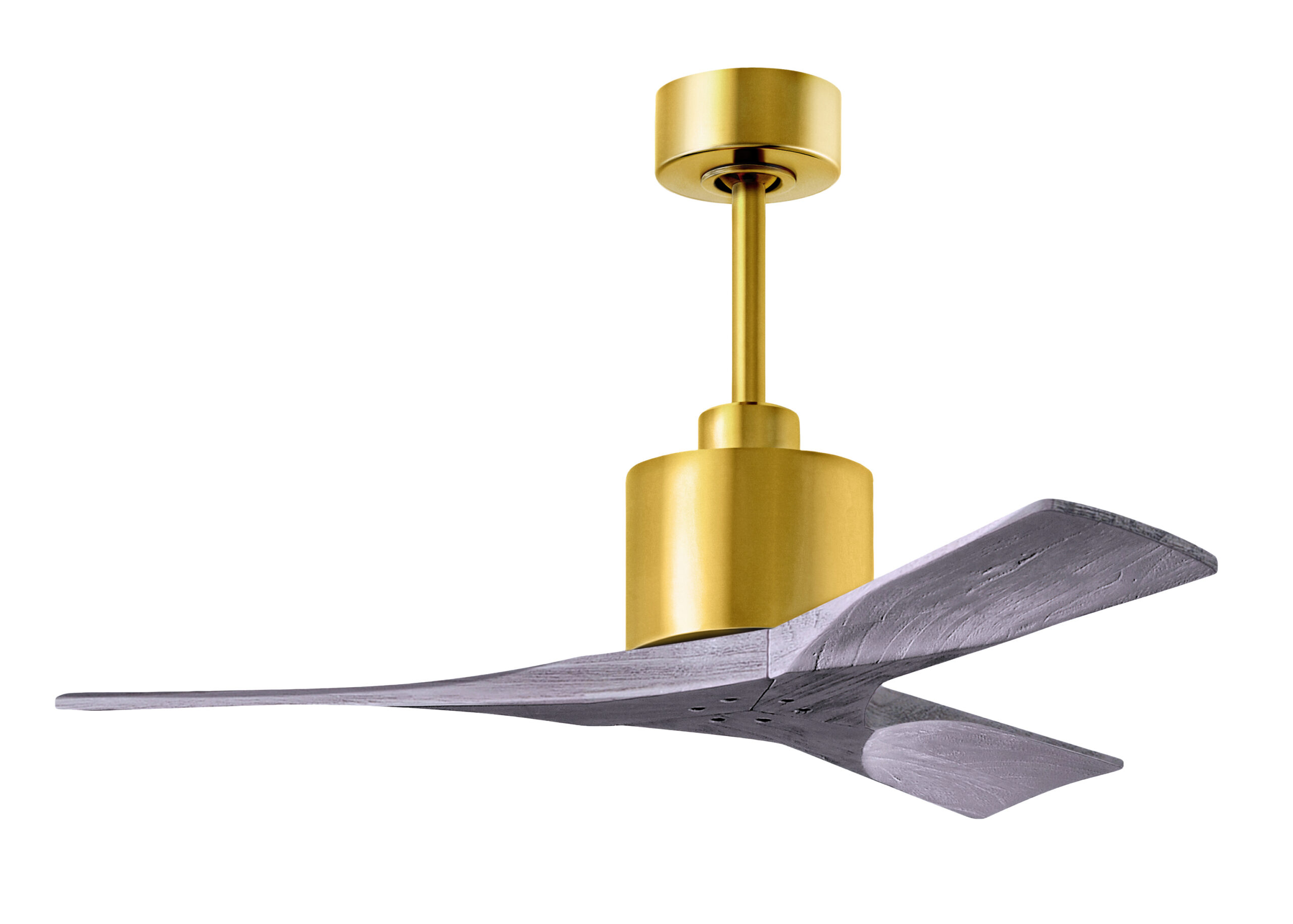 Nan Ceiling Fan in Brushed Brass with 42” Barn Wood Blades