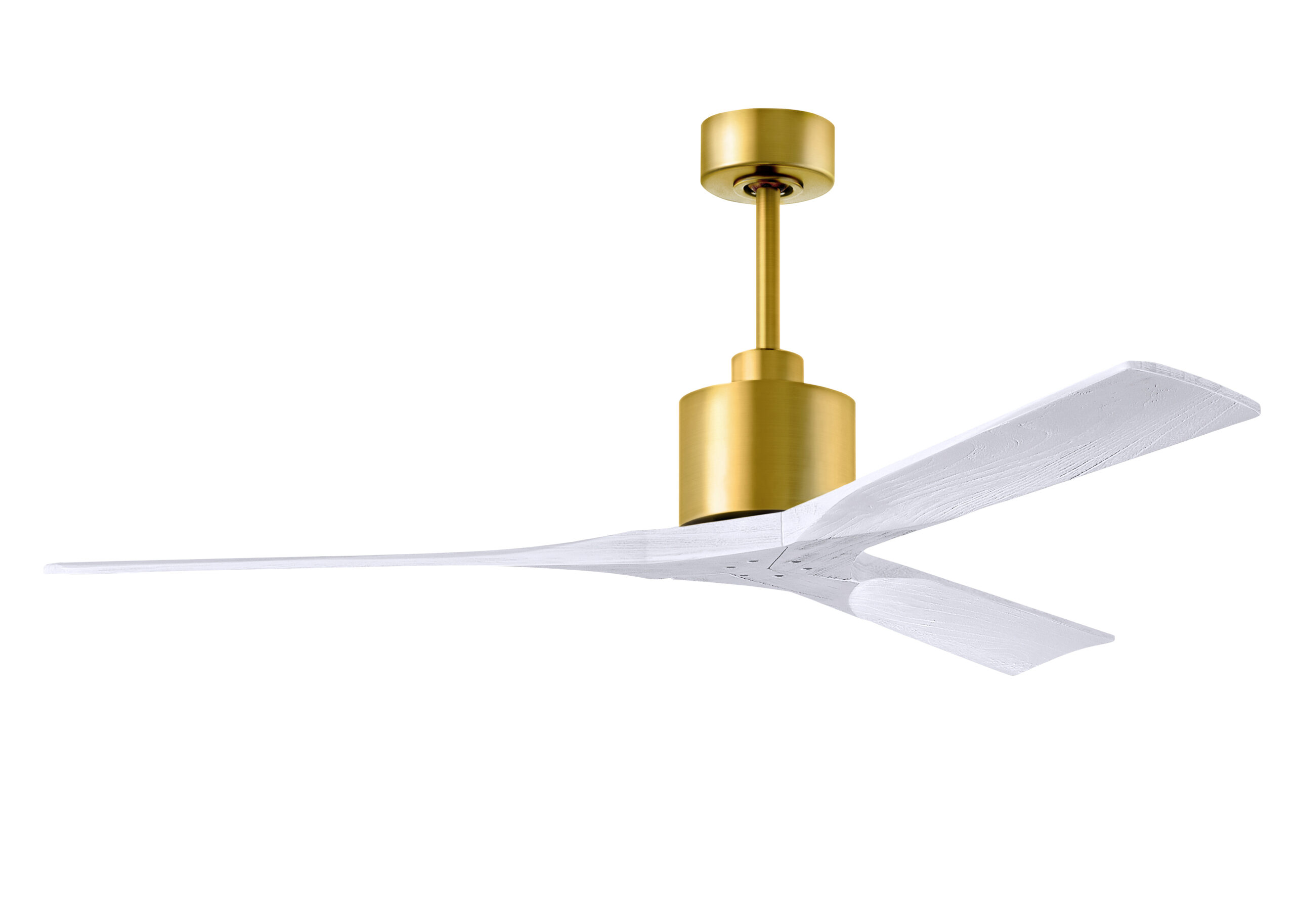 Nan Ceiling Fan in Brushed Brass with 60” Matte White Blades
