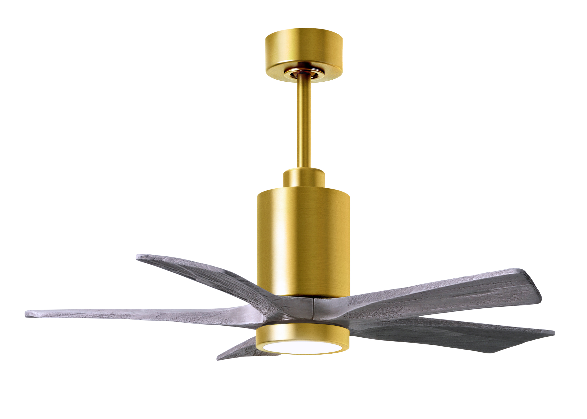 Patrícia–5 Ceiling Fan in Brushed Brass with 42” Barn Wood Blades