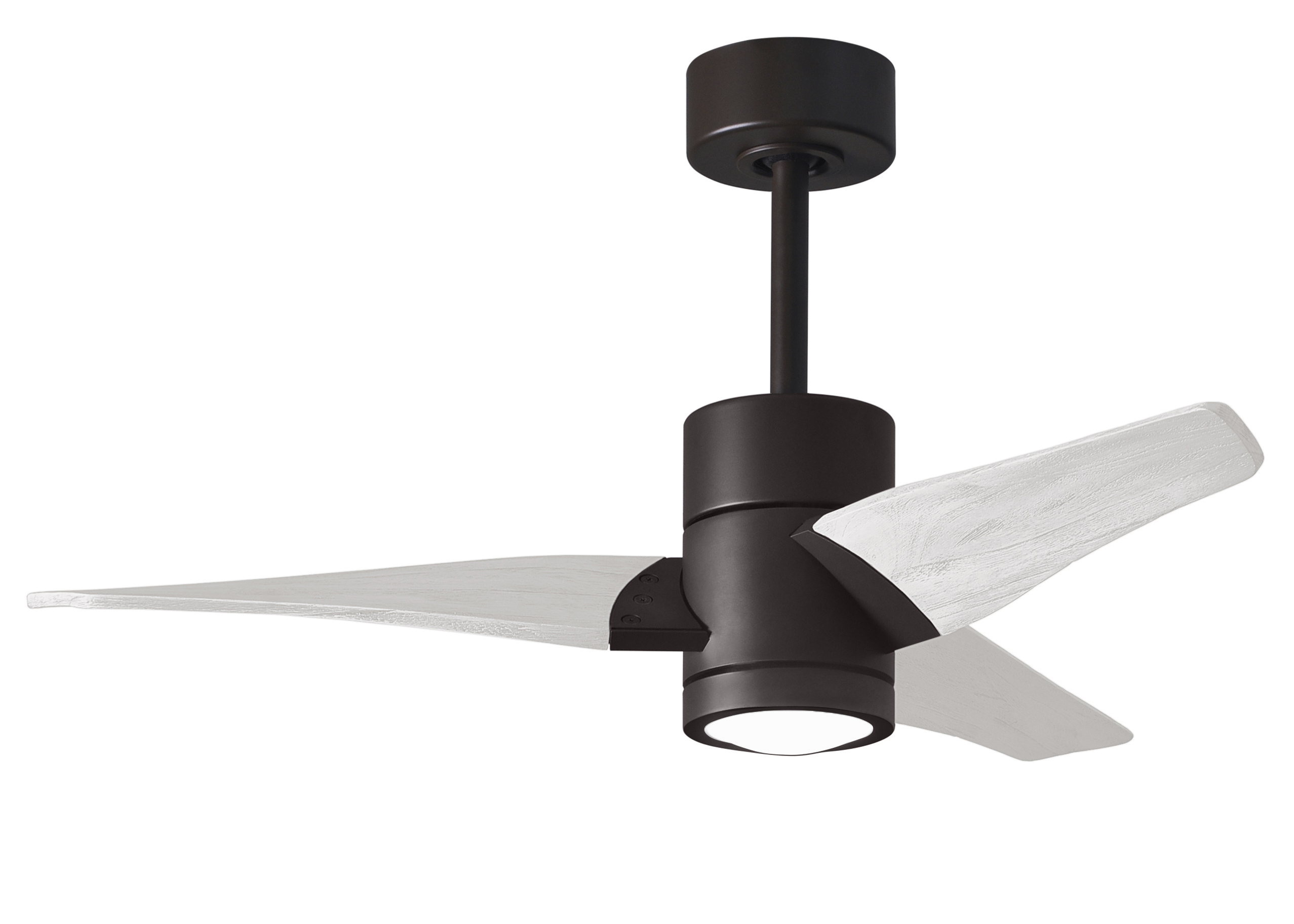 Super Janet Ceiling Fan in Textured Bronze with 42” Matte White Blades