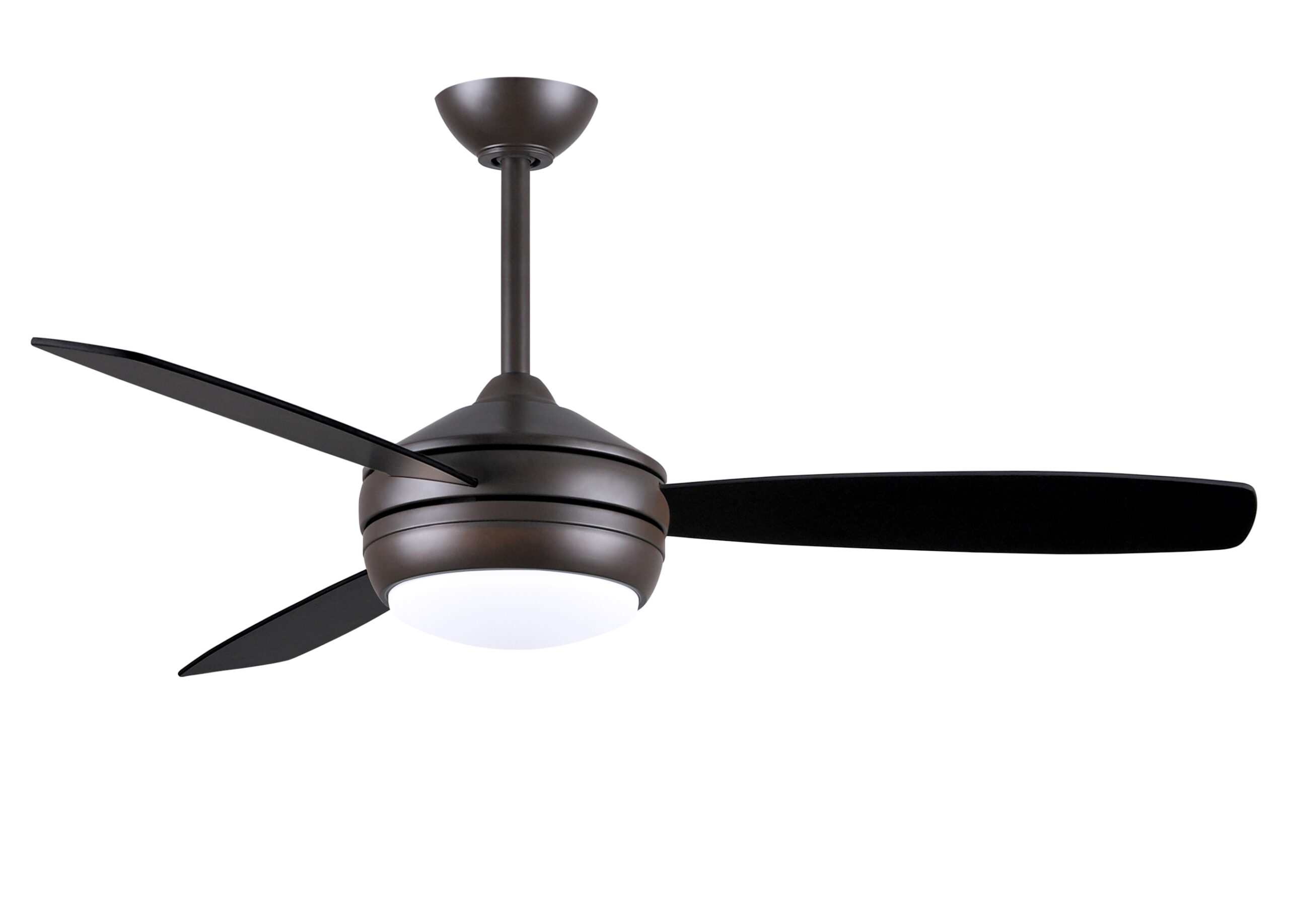 T-24 Ceiling Fan in Textured Bronze with 52” Matte Black Blades