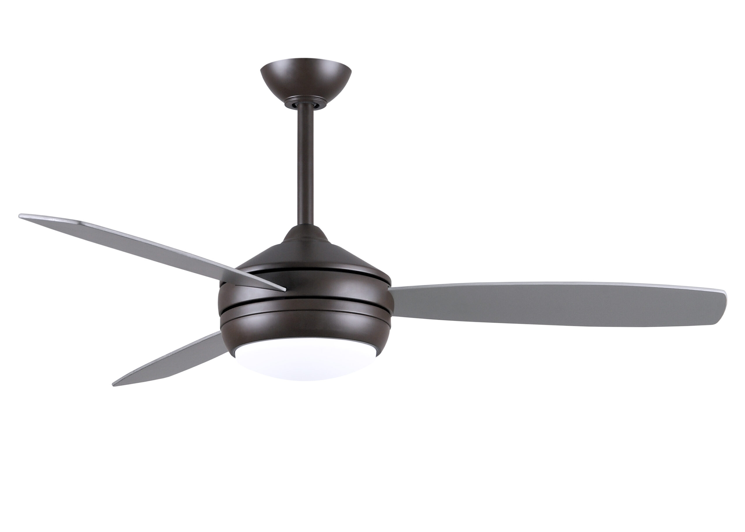 T-24 Ceiling Fan in Textured Bronze with 52” Brushed Nickel Blades