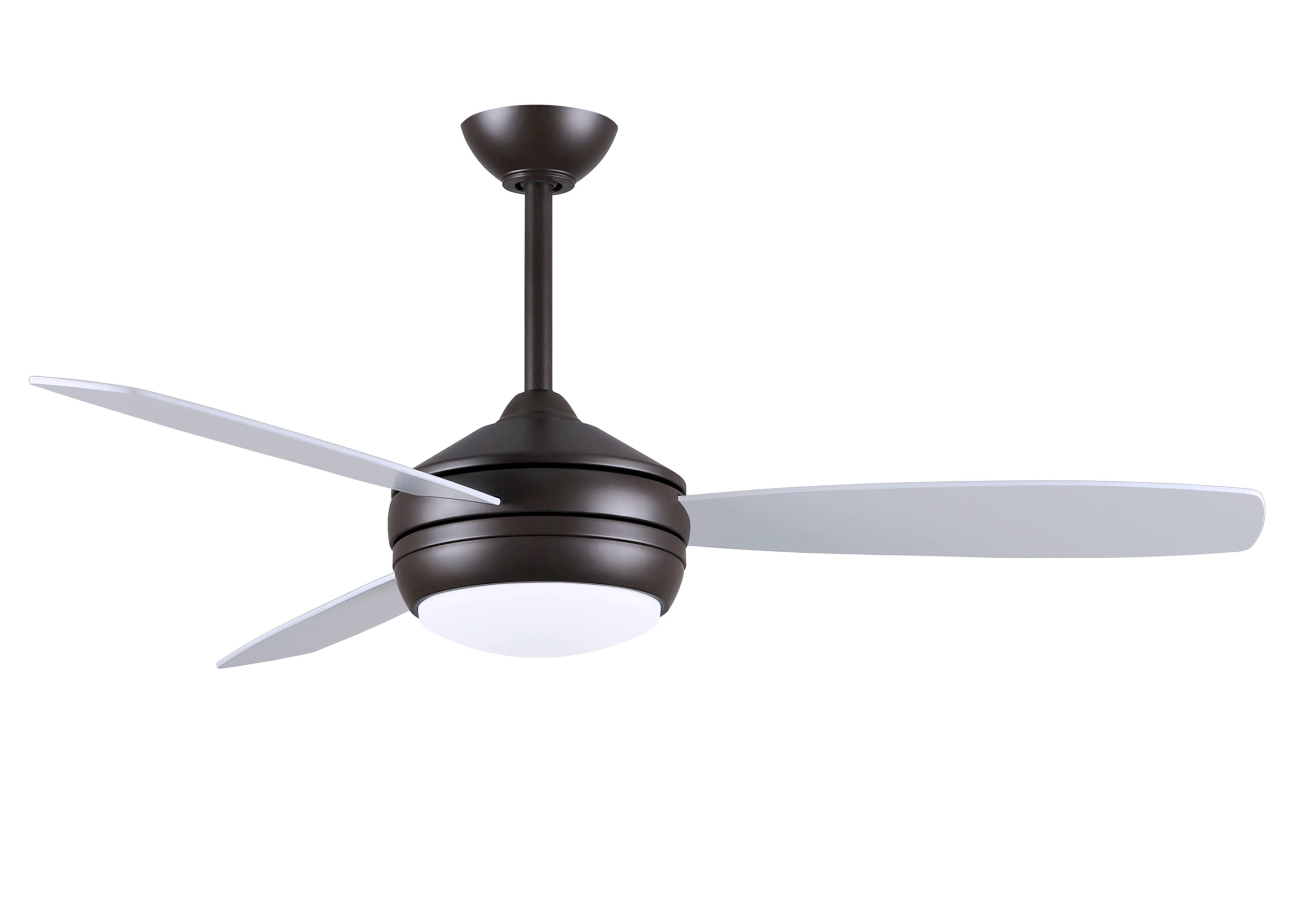 T-24 Ceiling Fan in Textured Bronze with 52” Matte White Blades