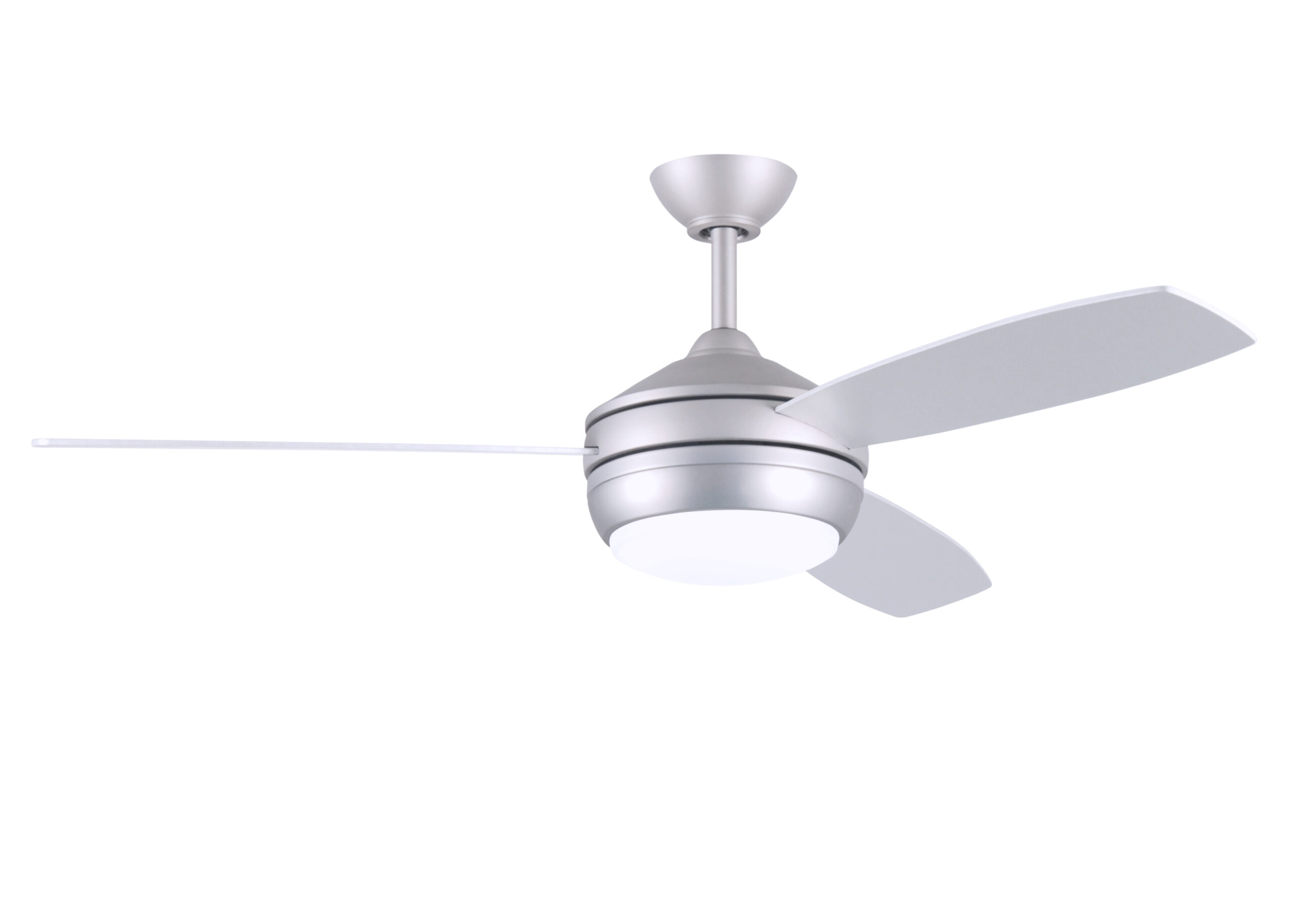 T-24 ceiling fan in Brushed Nickel with 52" Brushed Nickel rever