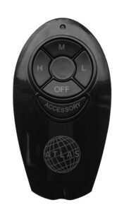 Fan Remote 3-Speed RF remote control in black.