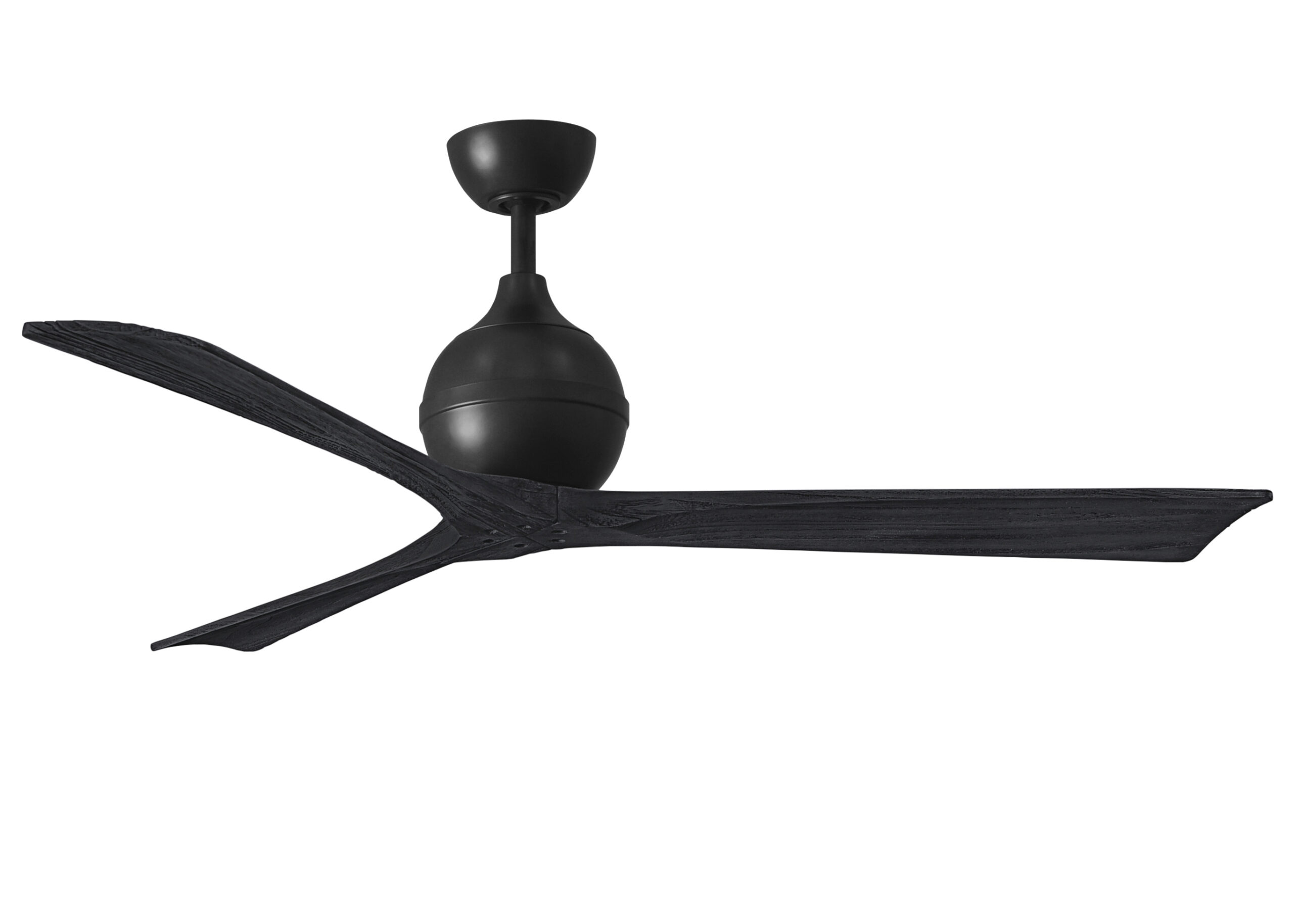 Irene-3 ceiling fan in matte black finish with 60