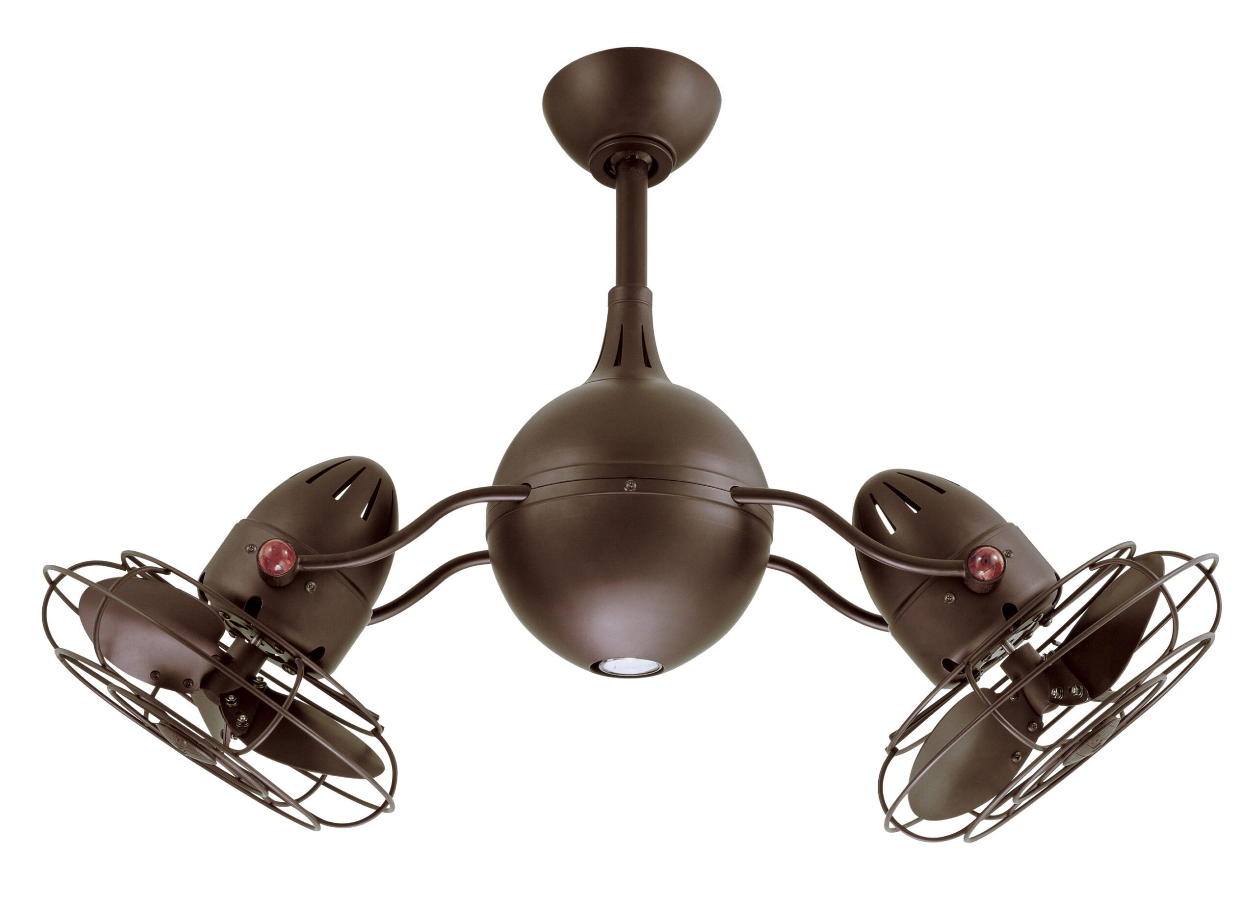 Acqua Rotational Ceiling Fan in Textured Bronze with Metal Blades