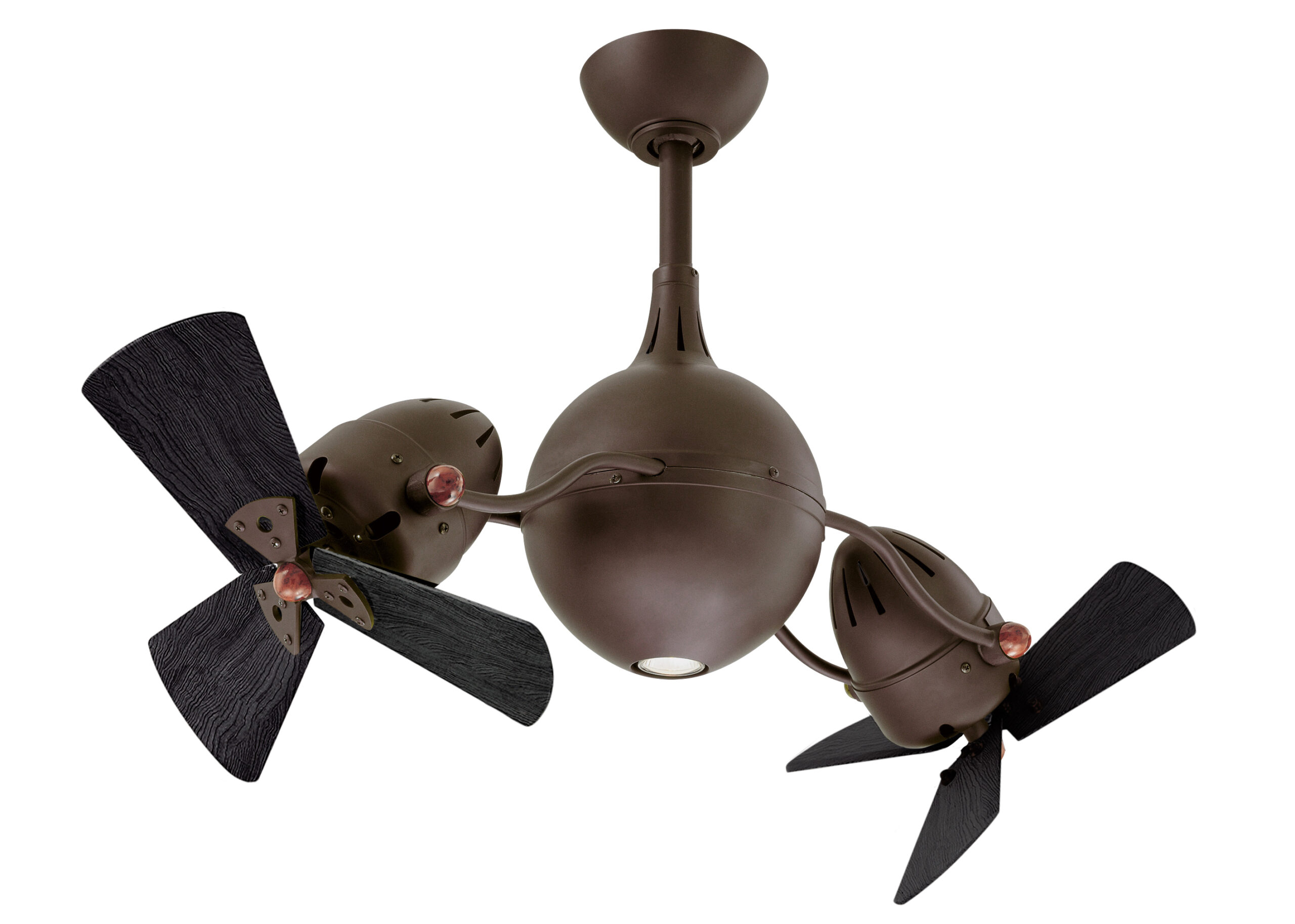 Acqua Rotational Ceiling Fan in Textured Bronze with Matte Black Blades