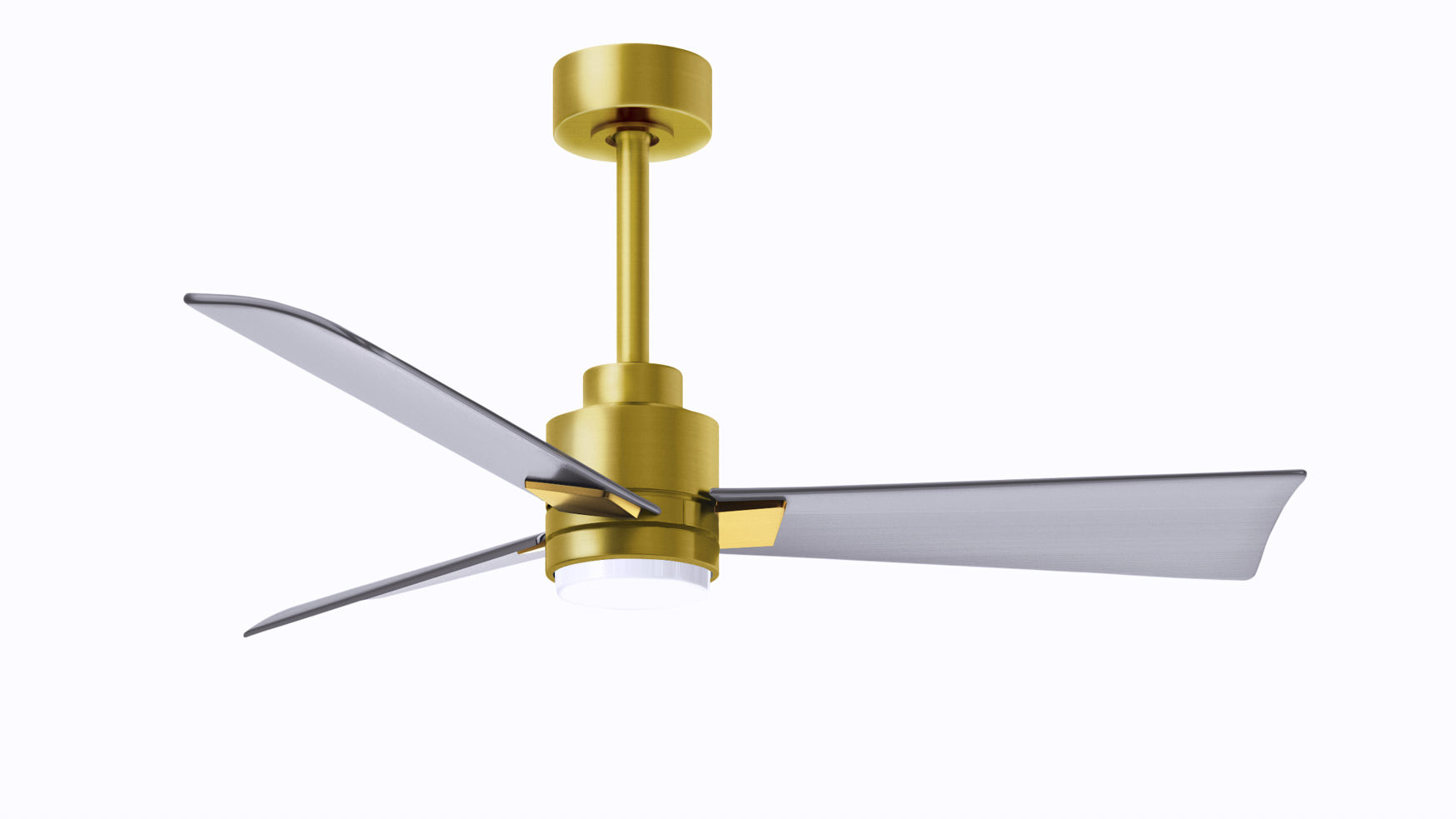 Alessandra-LK ceiling fan in brushed brass finish with 42