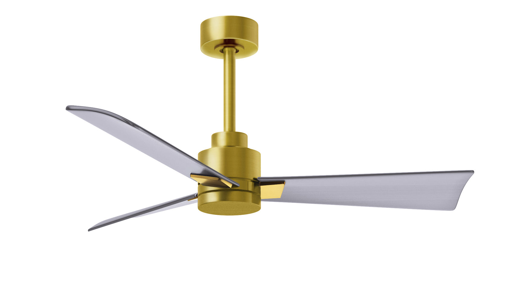 Alessandra ceiling fan in brushed brass finish with 42