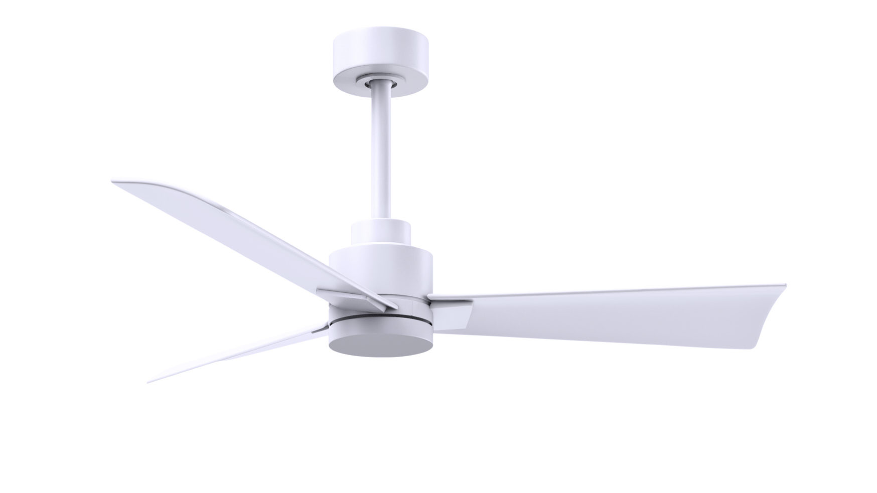 Alessandra ceiling fan in matte white finish with 42