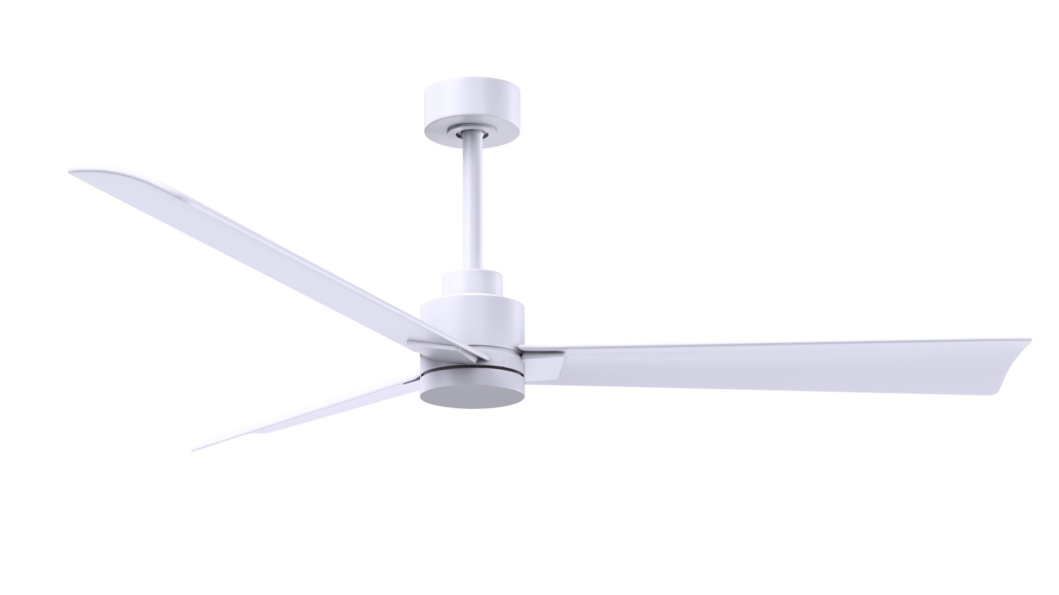 Alessandra ceiling fan in matte white finish with 56