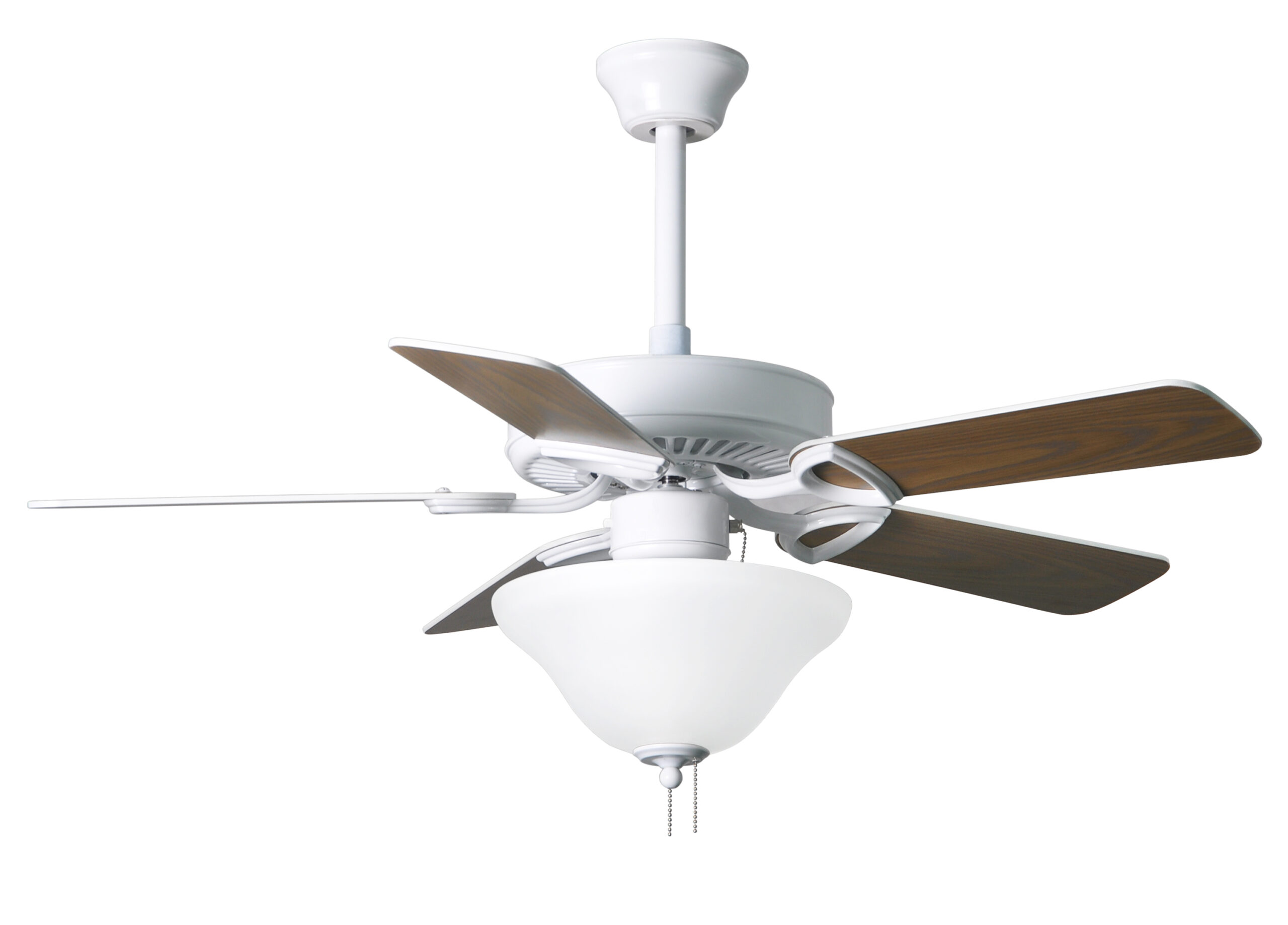 America 3-Speed Ceiling Fan with Light Kit in White Finish