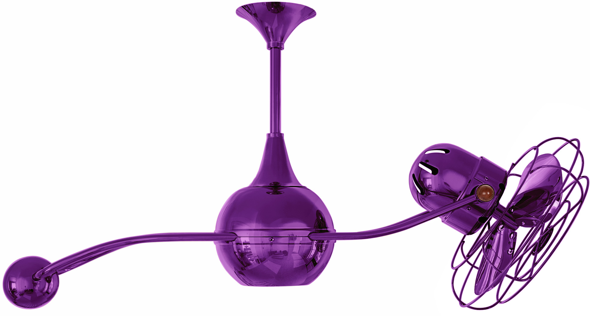 Brisa 2000 ceiling fan in purple / ametista finish with metal blades in decorative cage made by Matthews Fan Company.