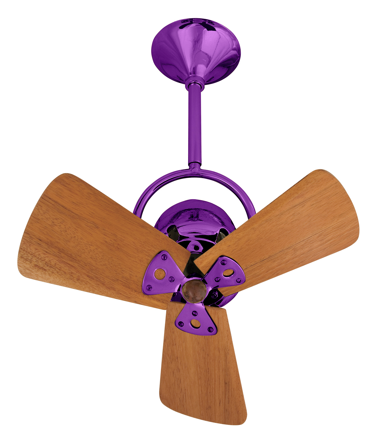 Bianca Direcional ceiling fan in Light Purple / Ametista with mahogany wood blades by Matthews Fan Company.