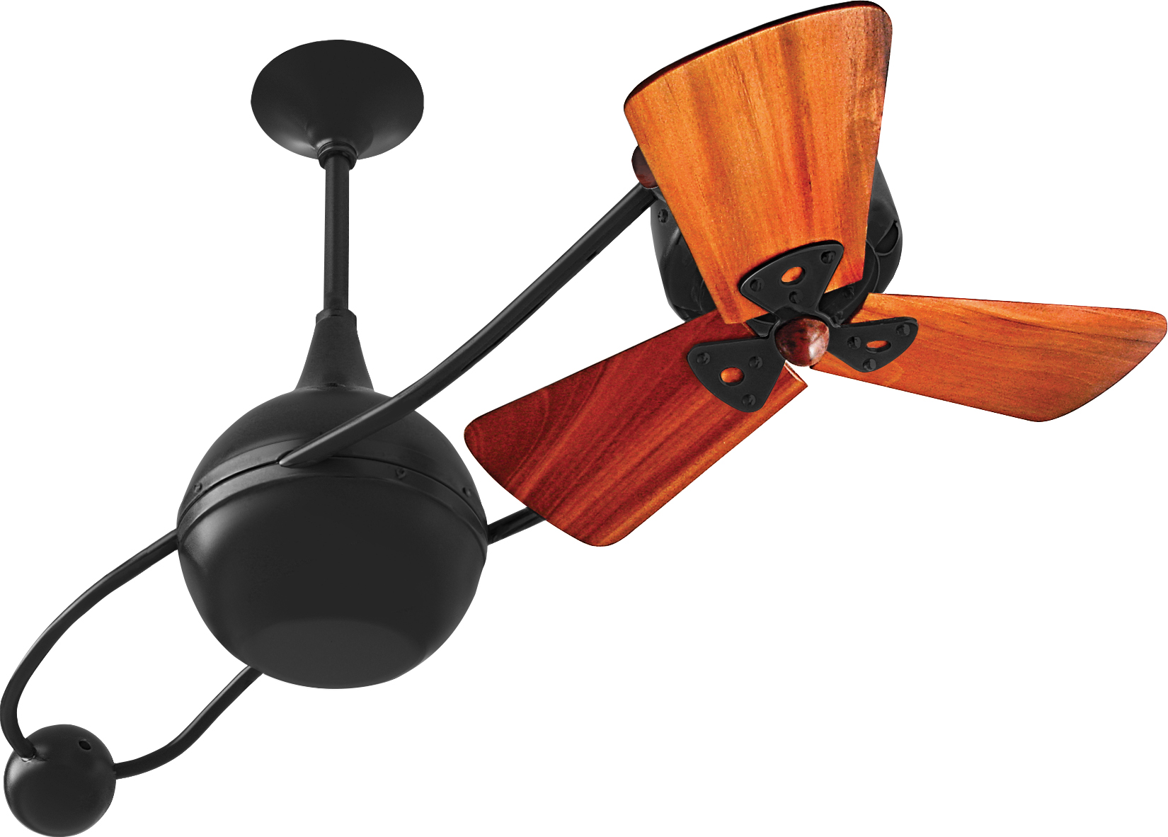 Brisa 2000 ceiling fan in Black finish with Solid Mahogany Blade