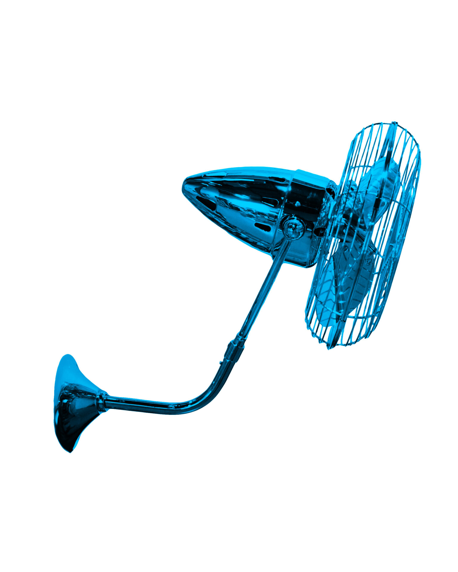 Bruna Parede Wall Fan in Agua Marinha / Light Blue Finish Made by Matthews Fan Company