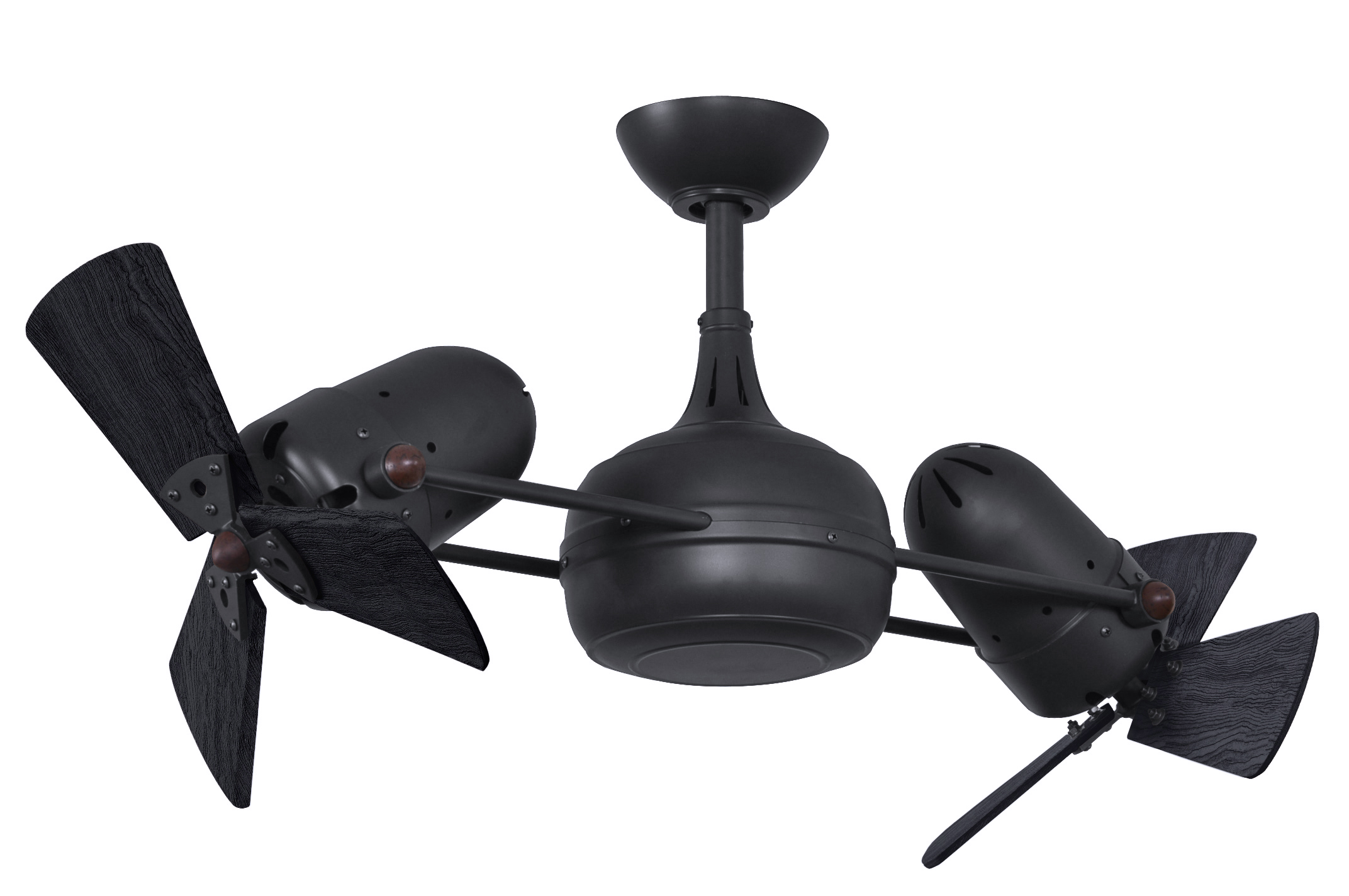 Dagny ceiling fan in matte black with Matte Black blades by Matt