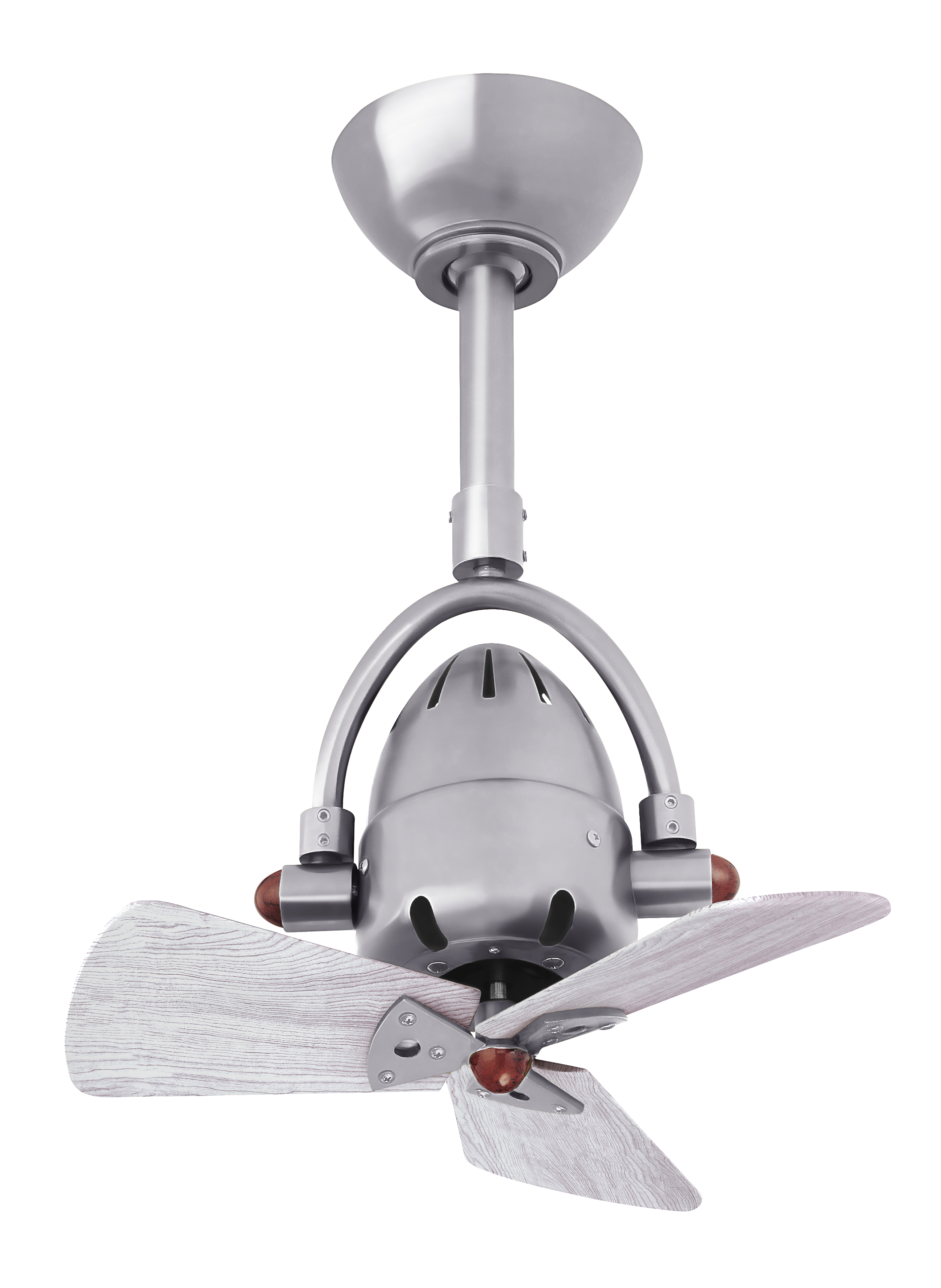 Diane ceiling fan in Brushed Nickel with Barn Wood blades
