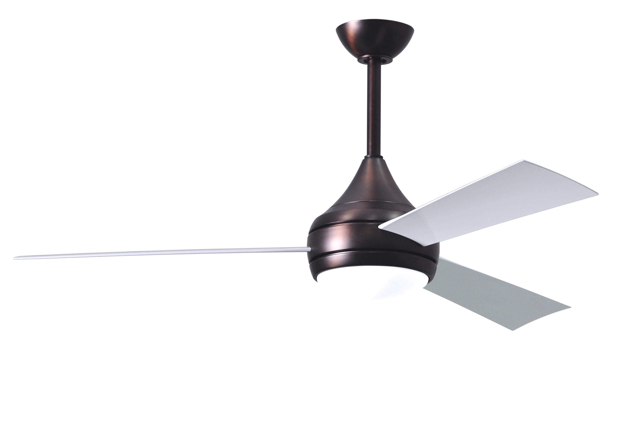 Donaire Ceiling Fan in Brushed Bronze with Gloss White Blades