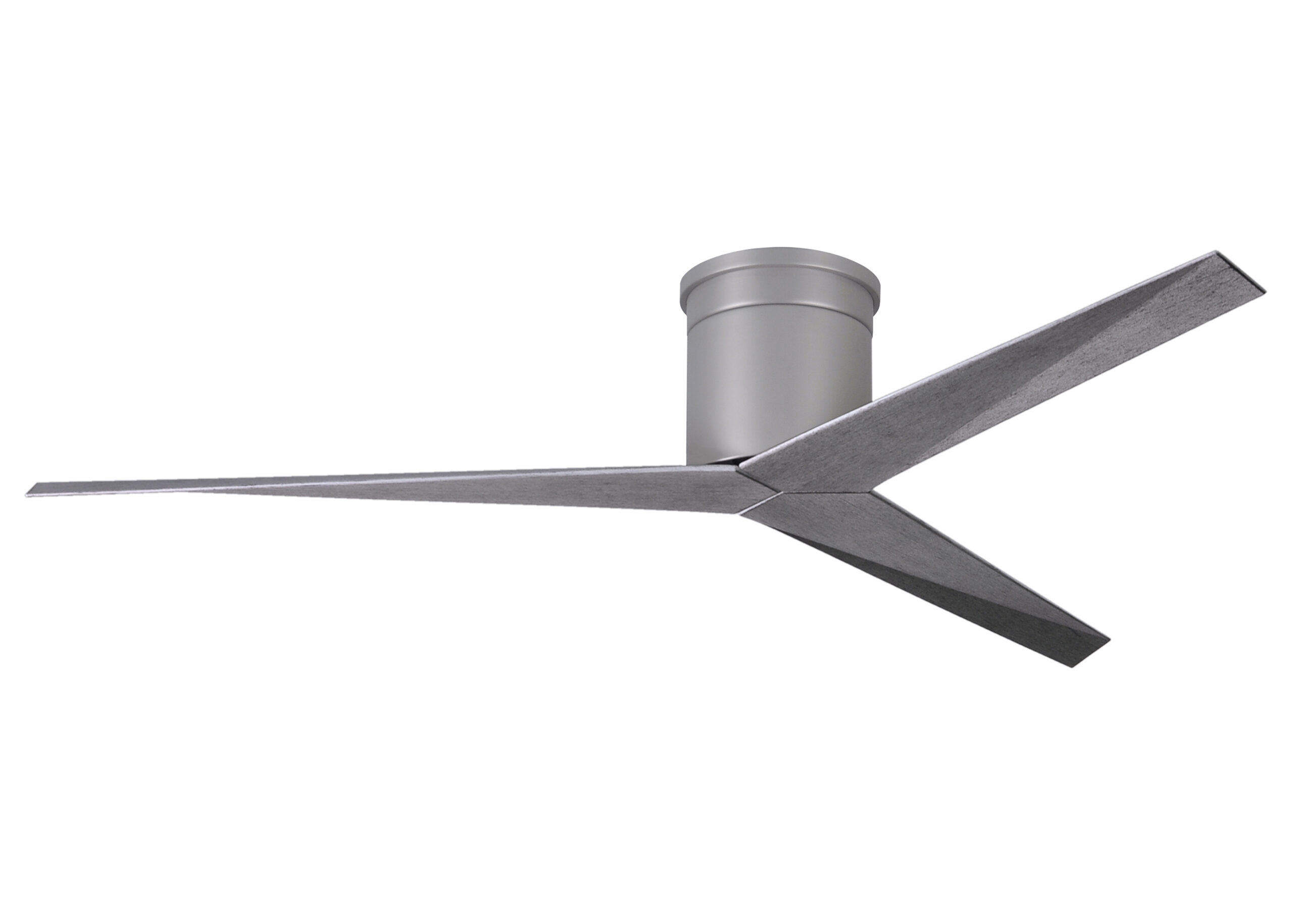 Eliza-H ceiling fan in Brushed Nickel with Barn Wood blades