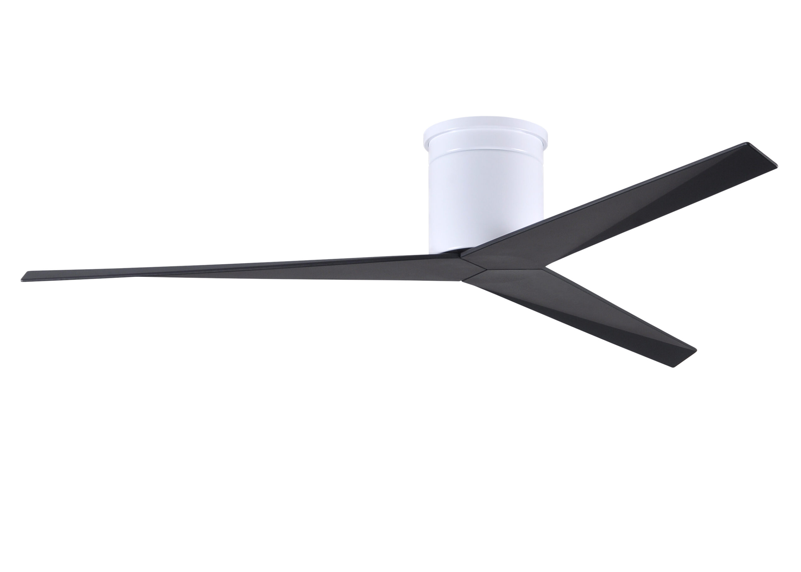 Eliza-H Ceiling Fan in Gloss White with Matte Black Blades