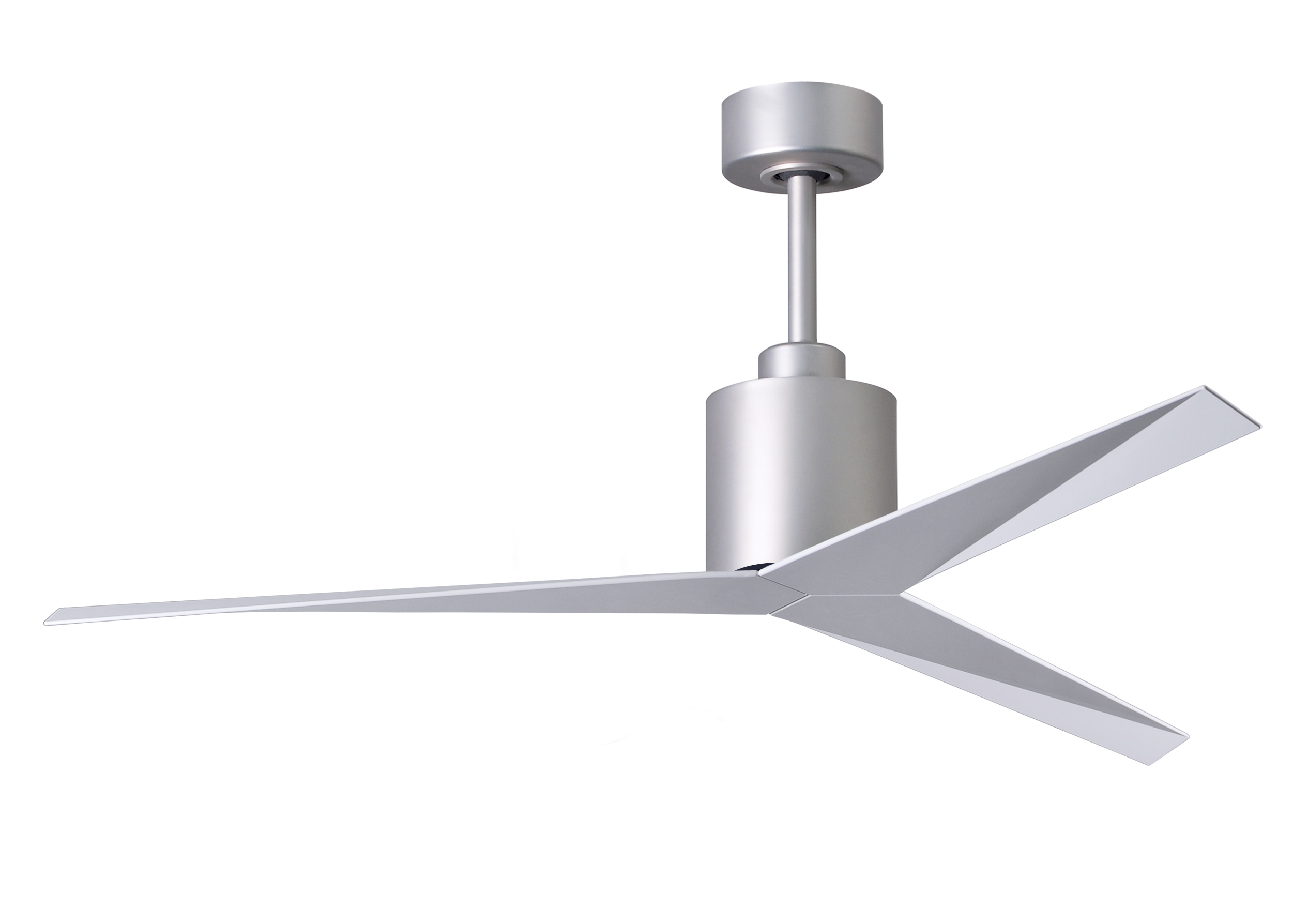 Eliza ceiling fan in brushed nickel with gloss white blades made