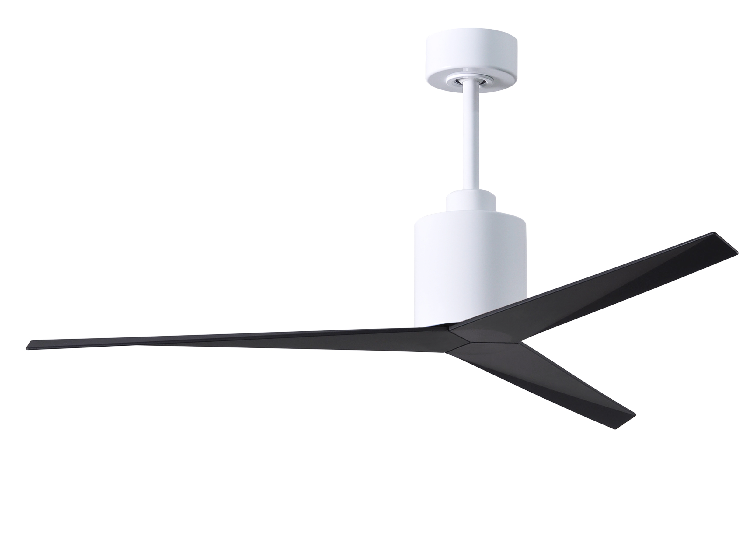 Eliza Ceiling Fan in Gloss White with Matte Black Blades
